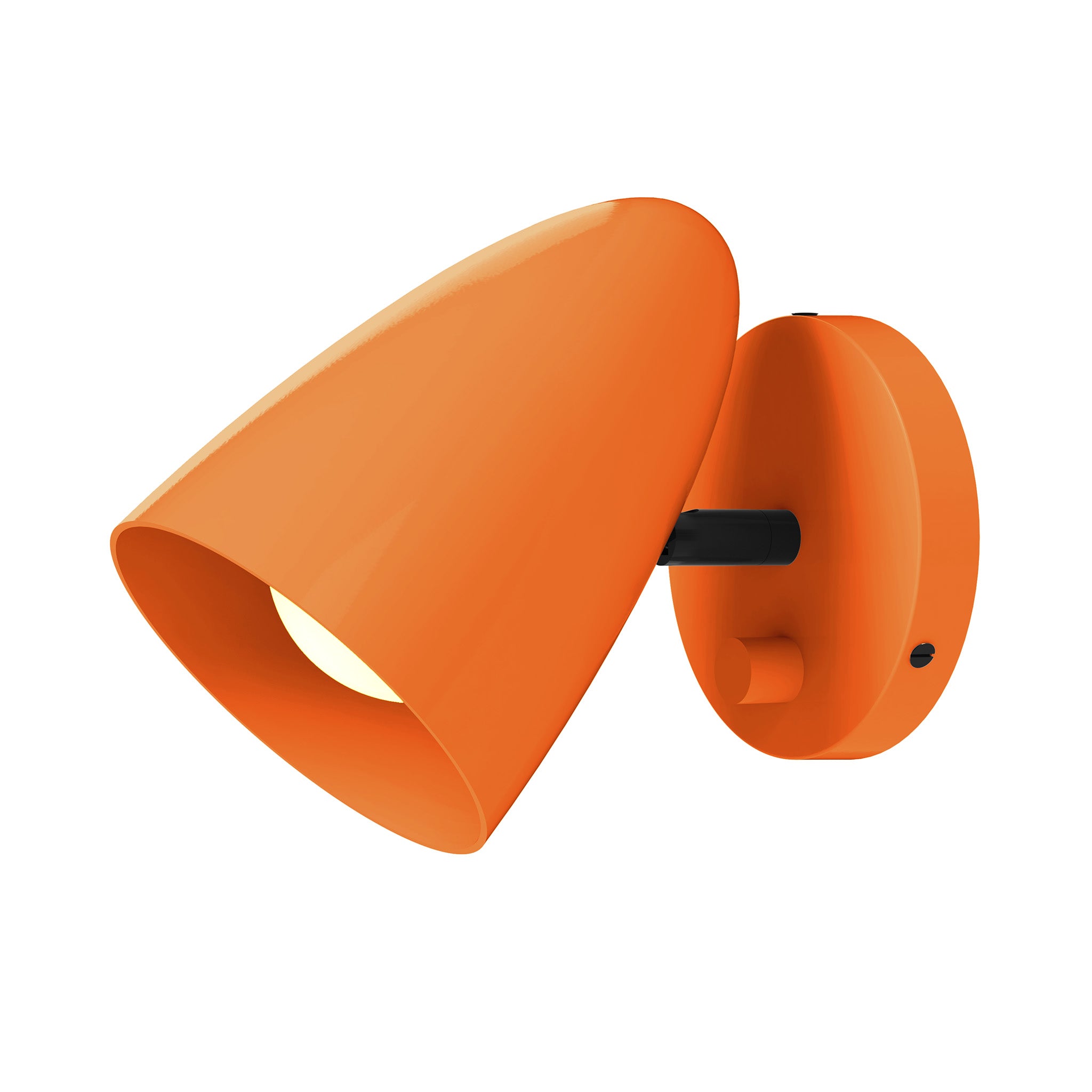 black orange color boom sconce - no arm dutton brown lighting