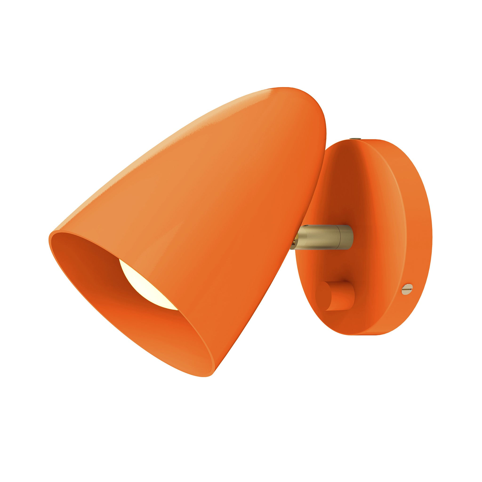brass orange color boom sconce - no arm dutton brown lighting
