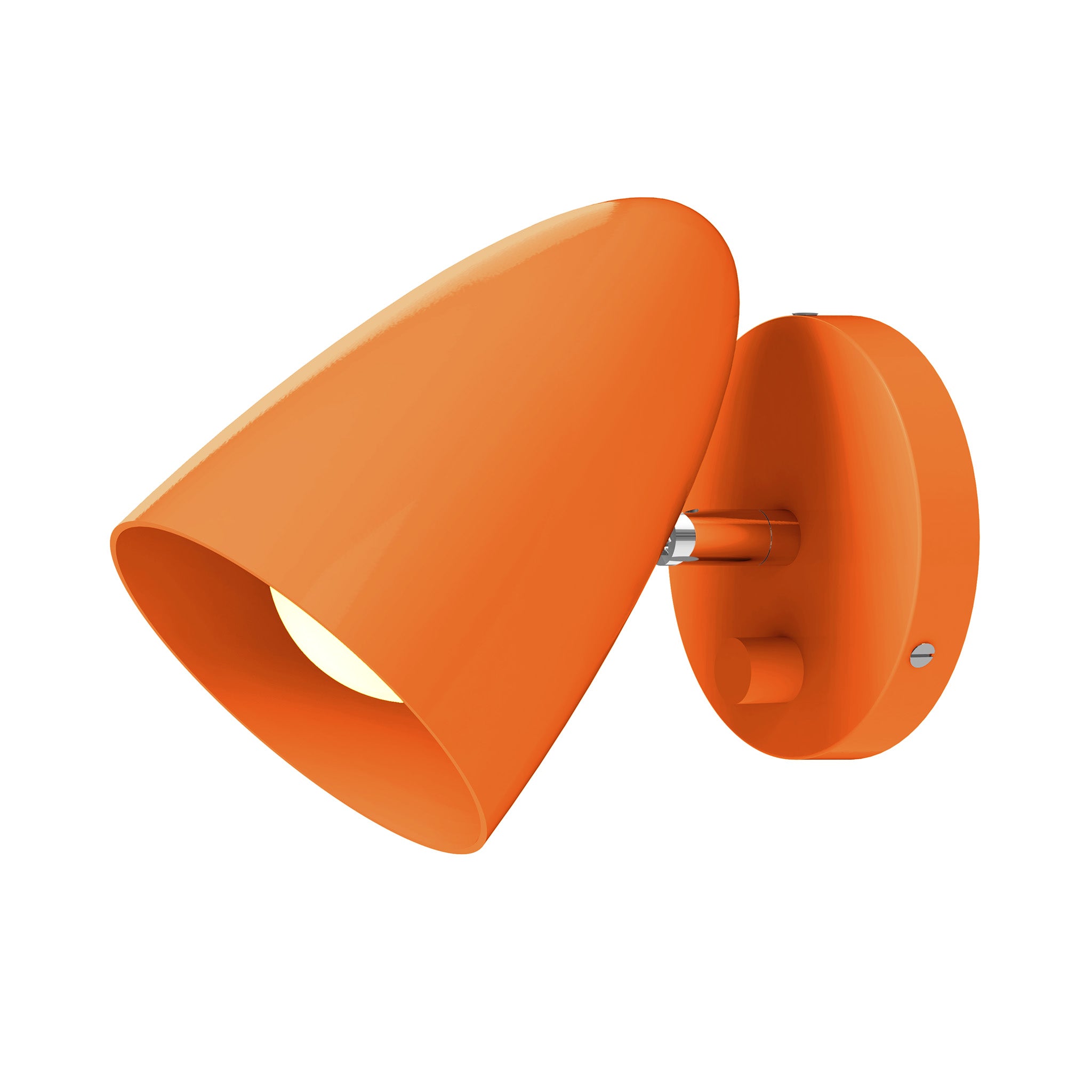nickel orange color boom sconce - no arm dutton brown lighting