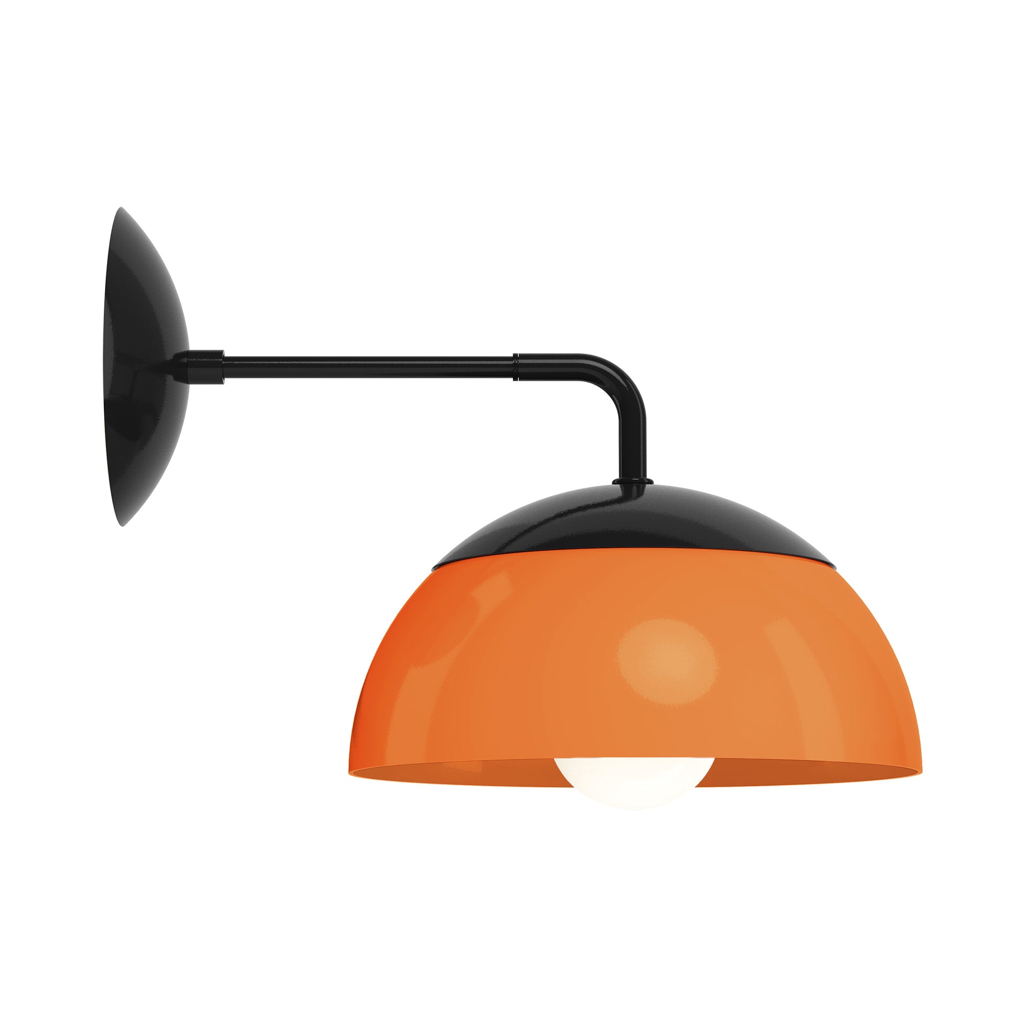 black orange color cadbury sconce 10" dutton brown lighting