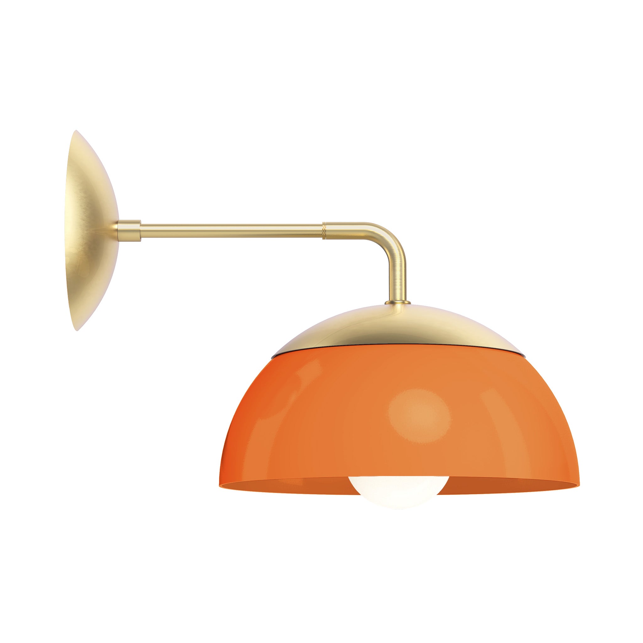 brass orange color cadbury sconce 10" dutton brown lighting