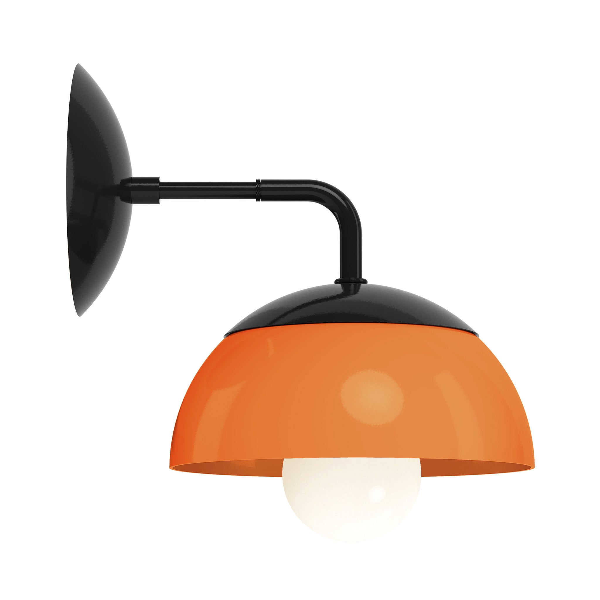 black orange color cadbury sconce 8" dutton brown lighting