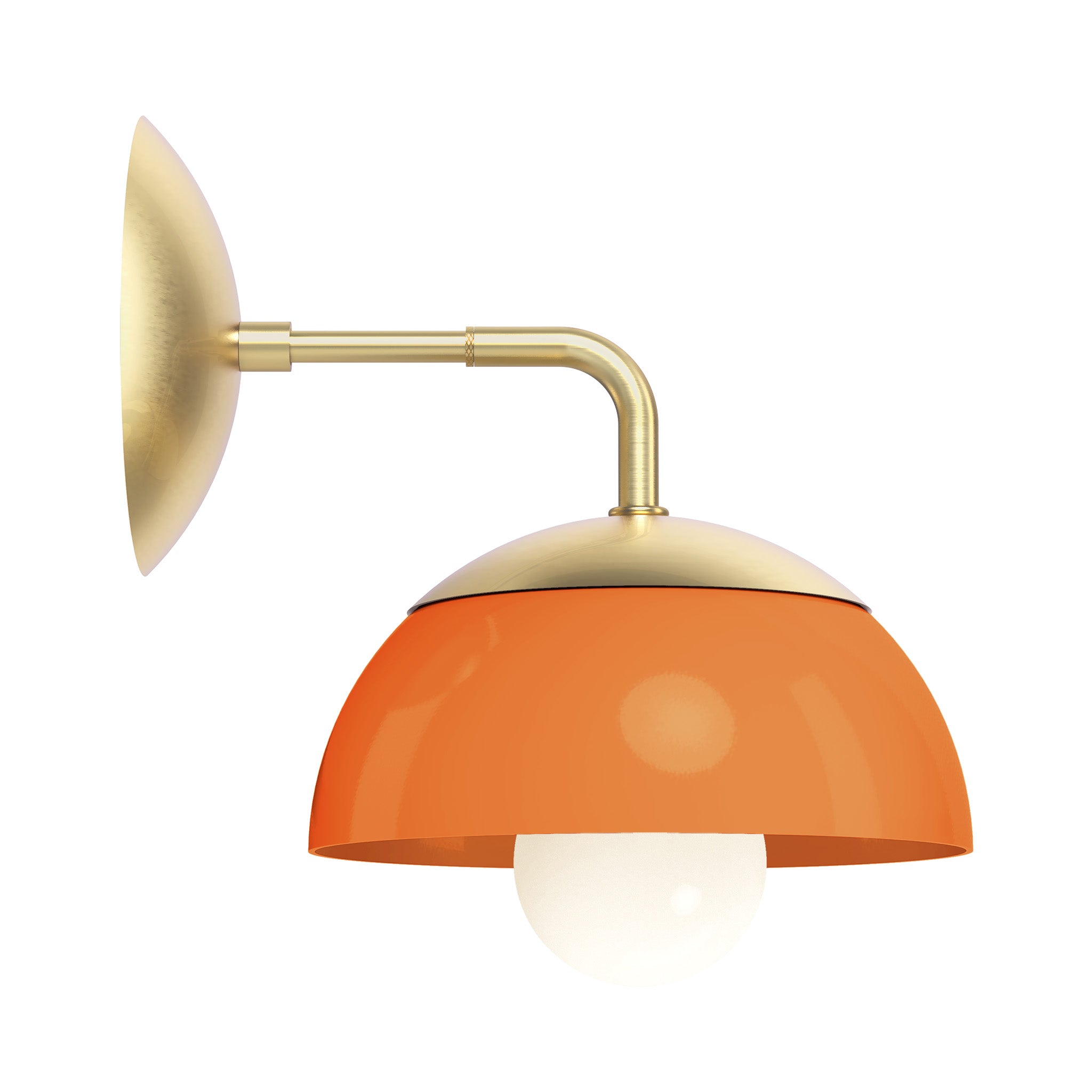 brass orange color cadbury sconce 8" dutton brown lighting