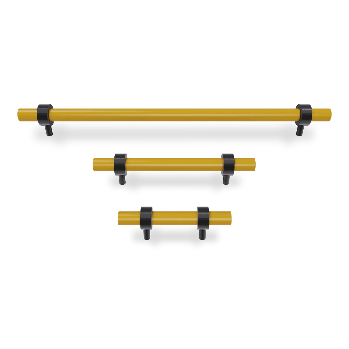 Black and ochre color Caliber pull Dutton Brown hardware