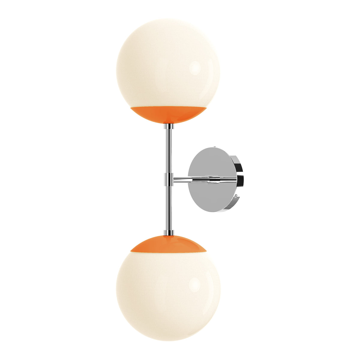 nickel orange color cap double sconce 8" dutton brown lighting