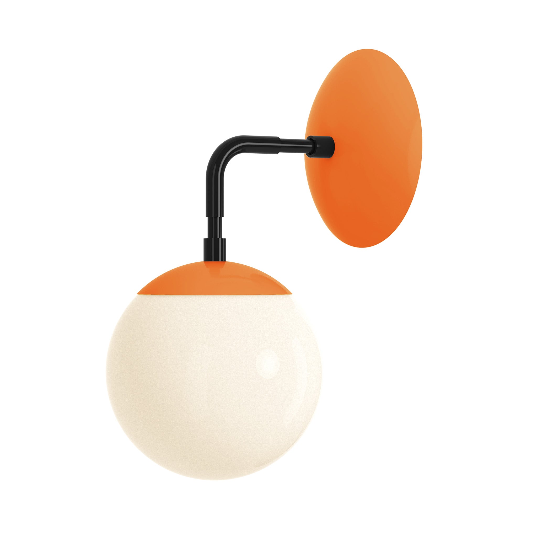 black orange color cap sconce 6" dutton brown lighting