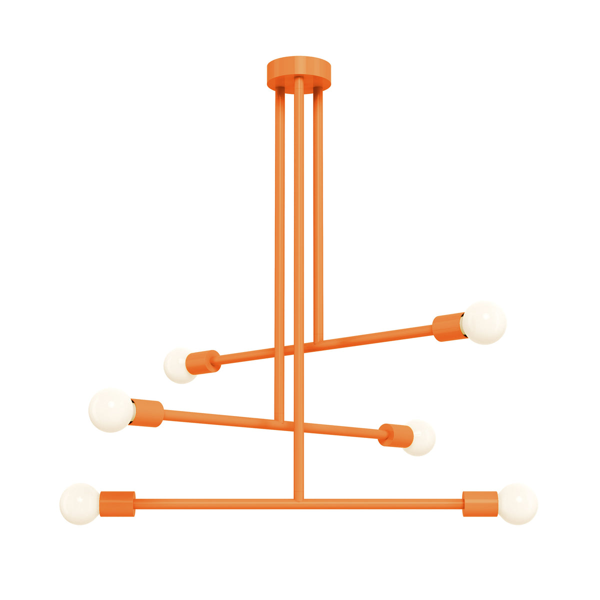 Orange color Commander chandelier 29" Dutton Brown lighting