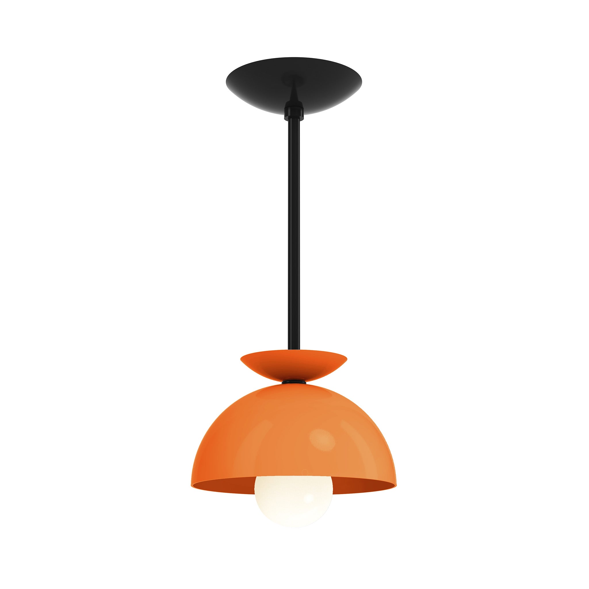 black orange color echo pendant 8" dutton brown lighting