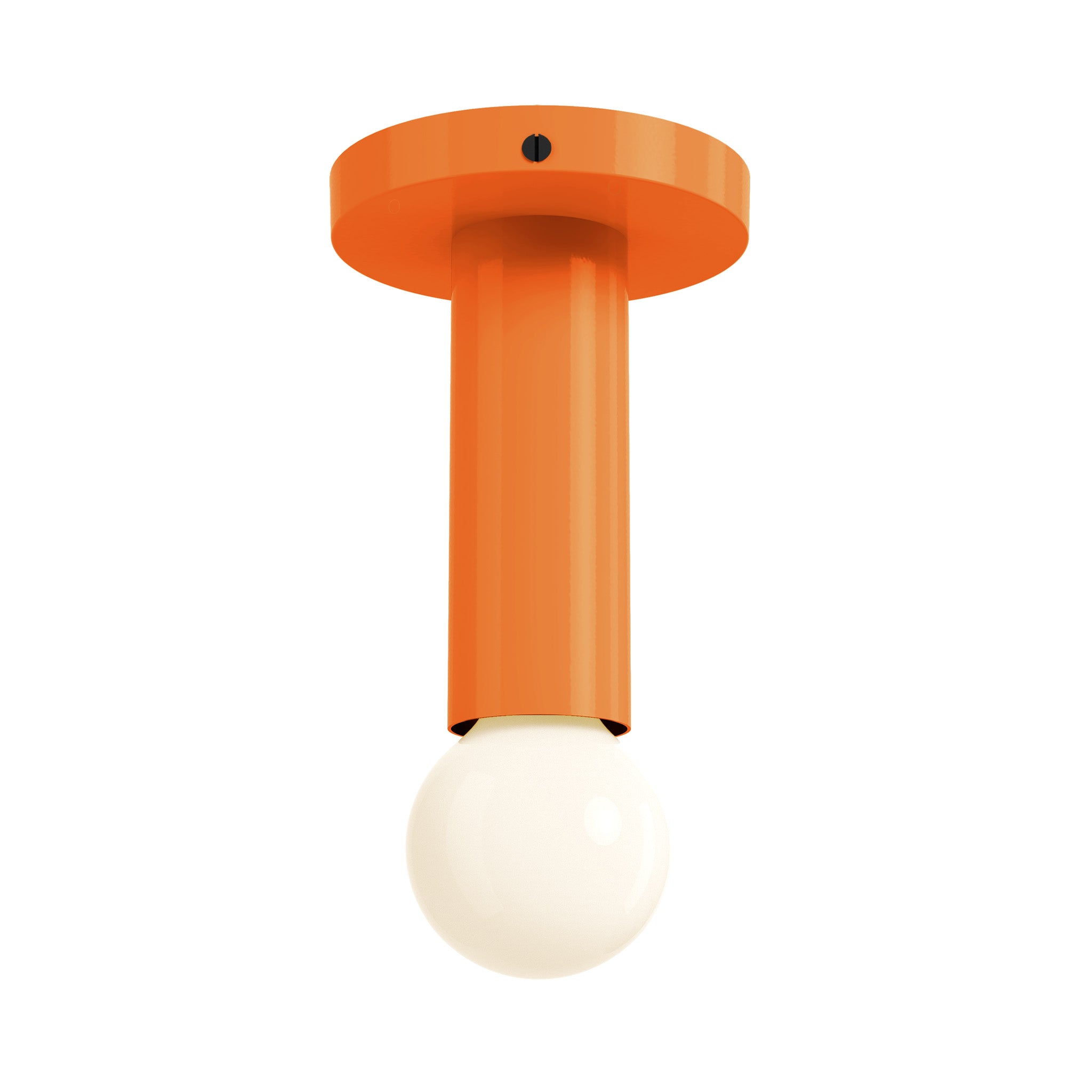 black orange color eureka flush mount lighting dutton brown