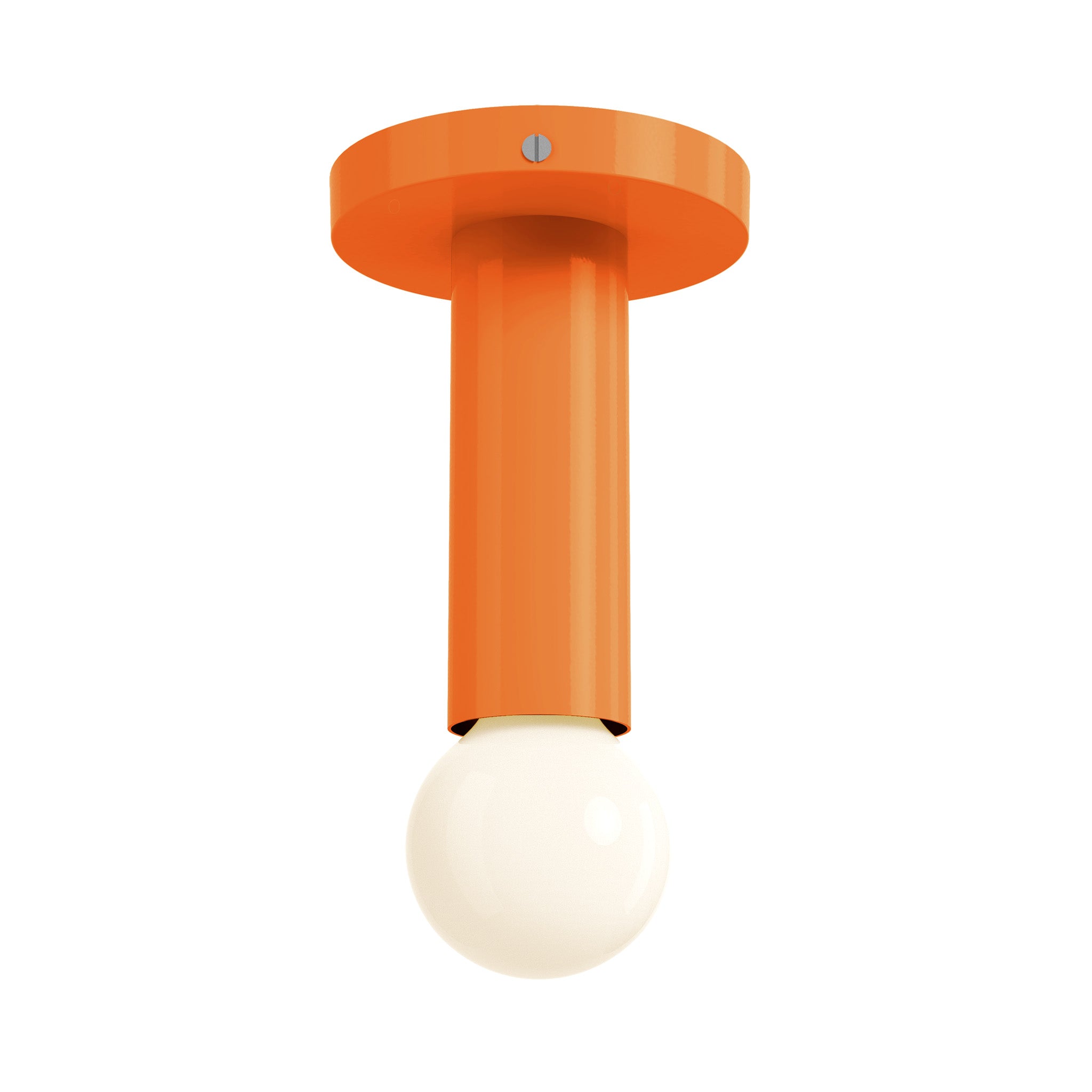 nickel orange color eureka flush mount lighting dutton brown