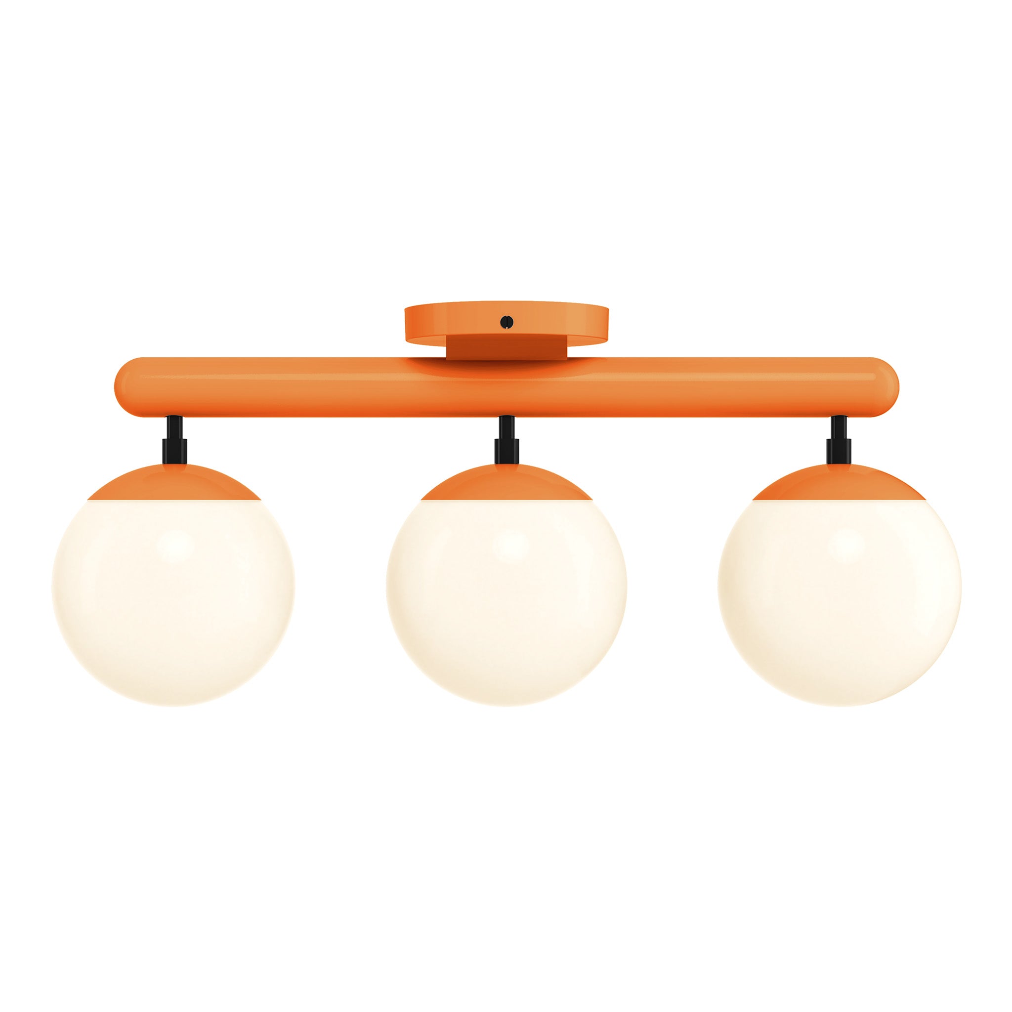 black orange color icon 3 flush mount dutton brown lighting