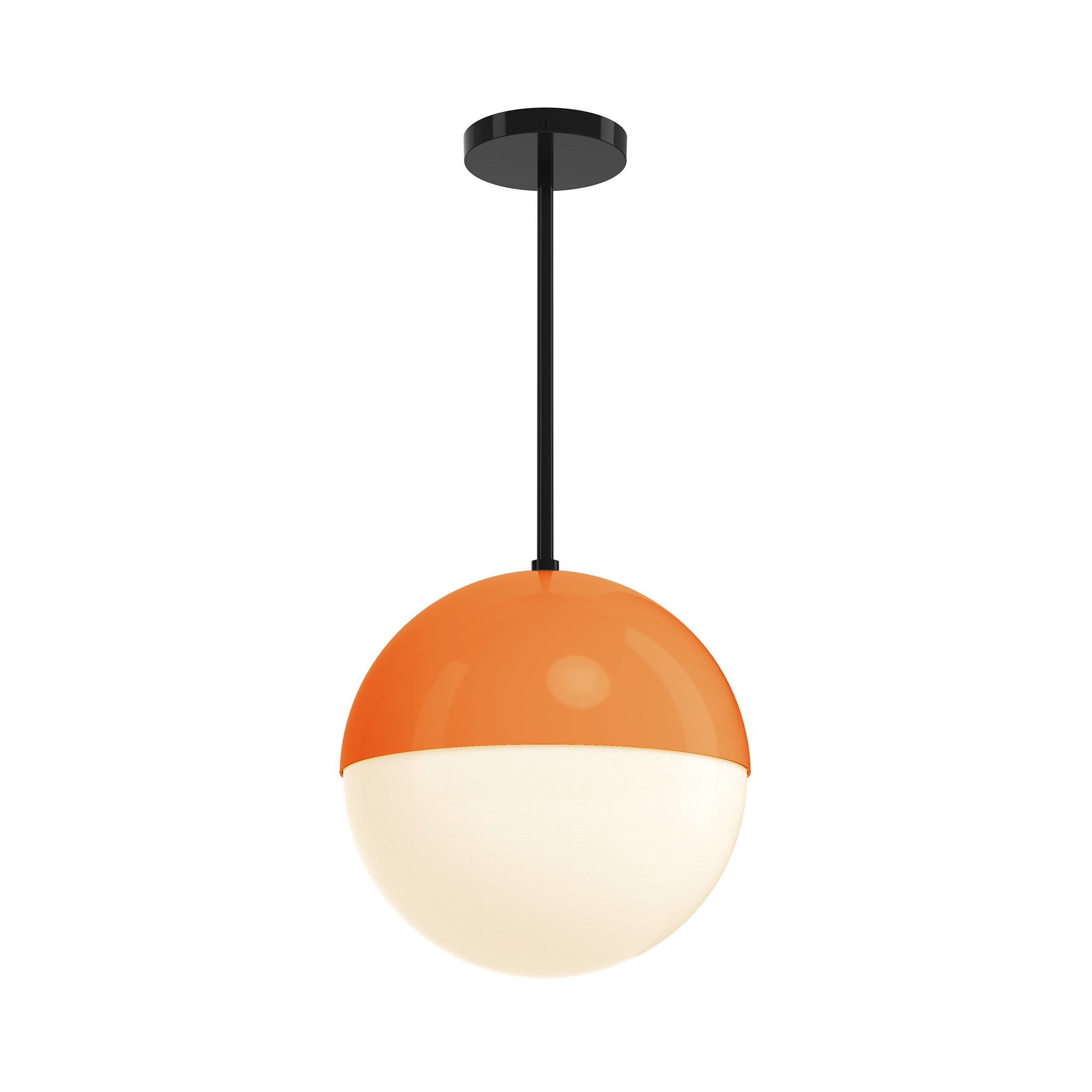 black orange color lure pendant 12" dutton brown lighting