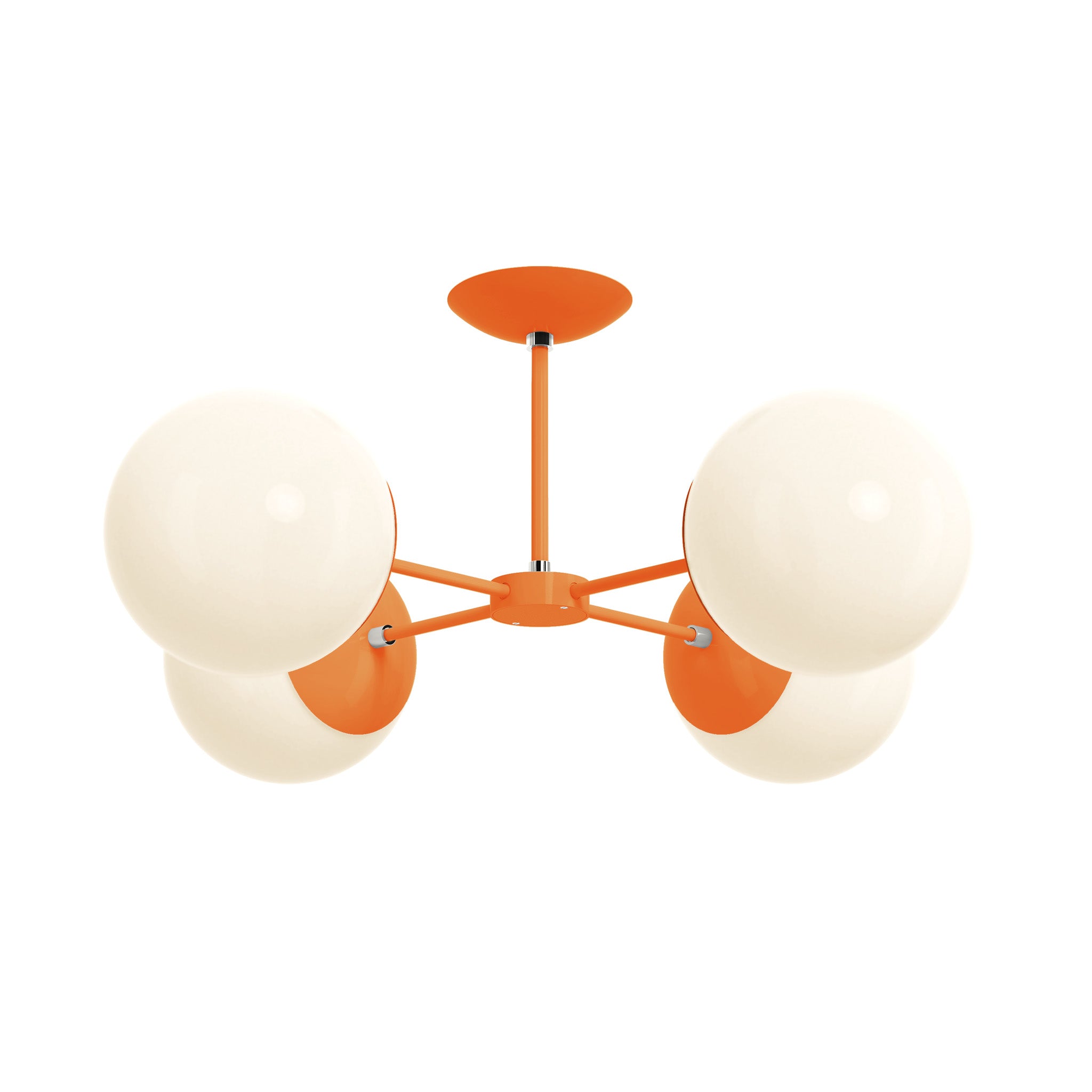 nickel orange color big orbi flush mount dutton brown lighting