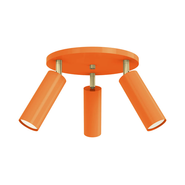 10 pose flush mount brass orange