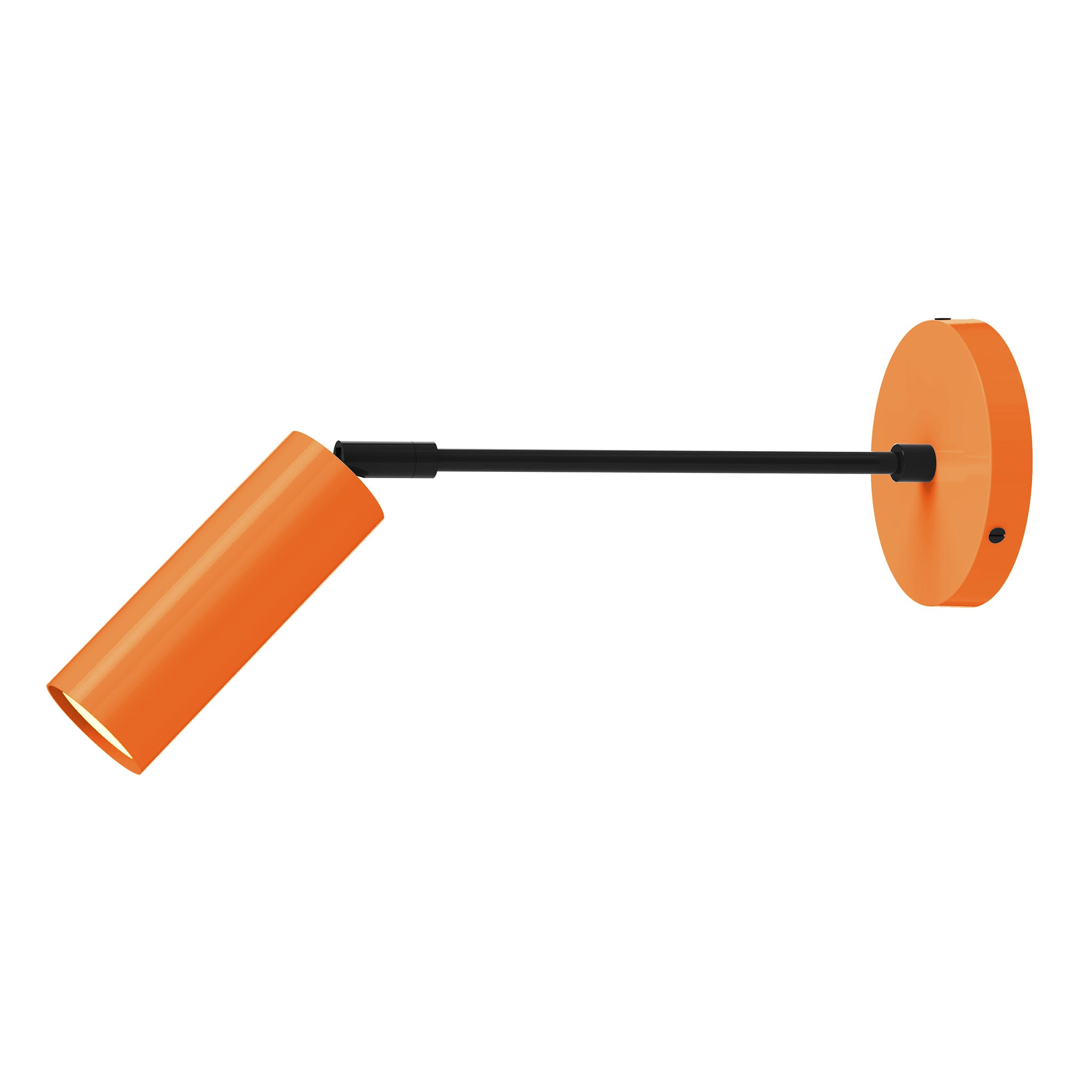black orange color reader sconce - 10" arm dutton brown lighting