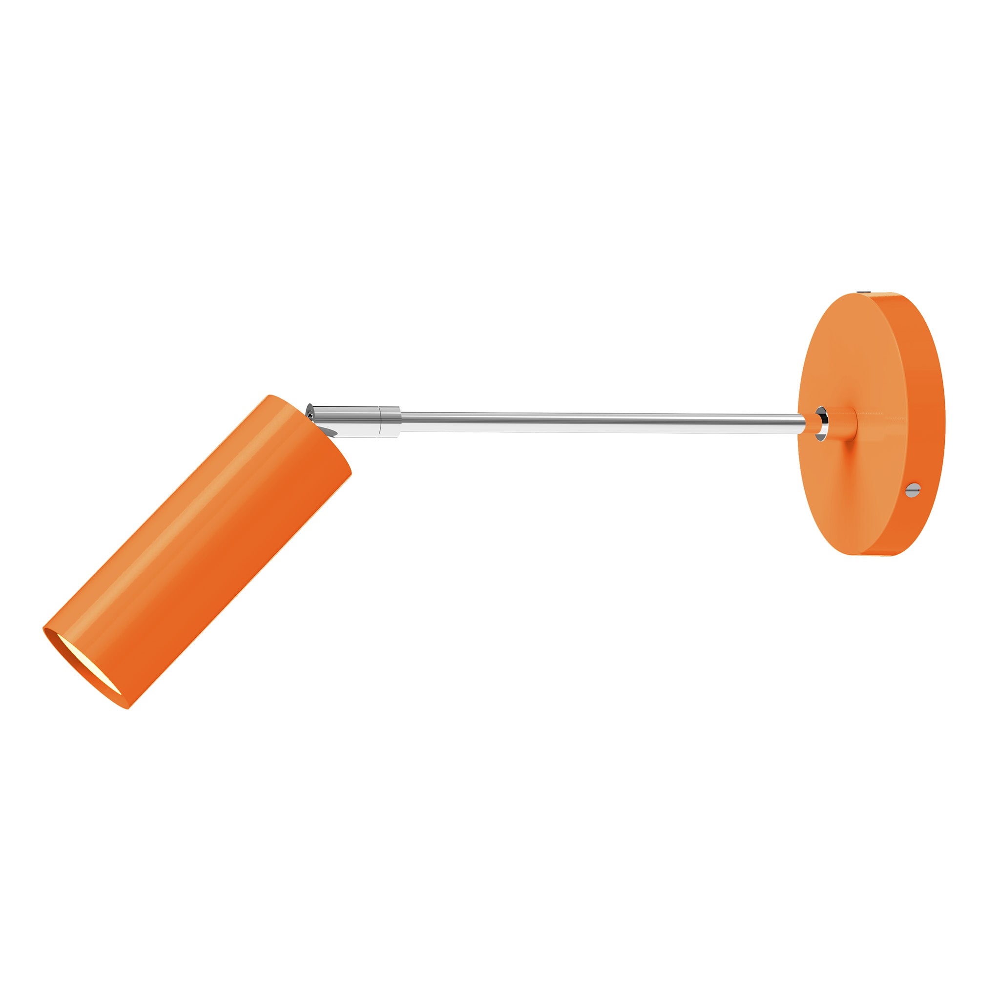 nickel orange color reader sconce - 10" arm dutton brown lighting