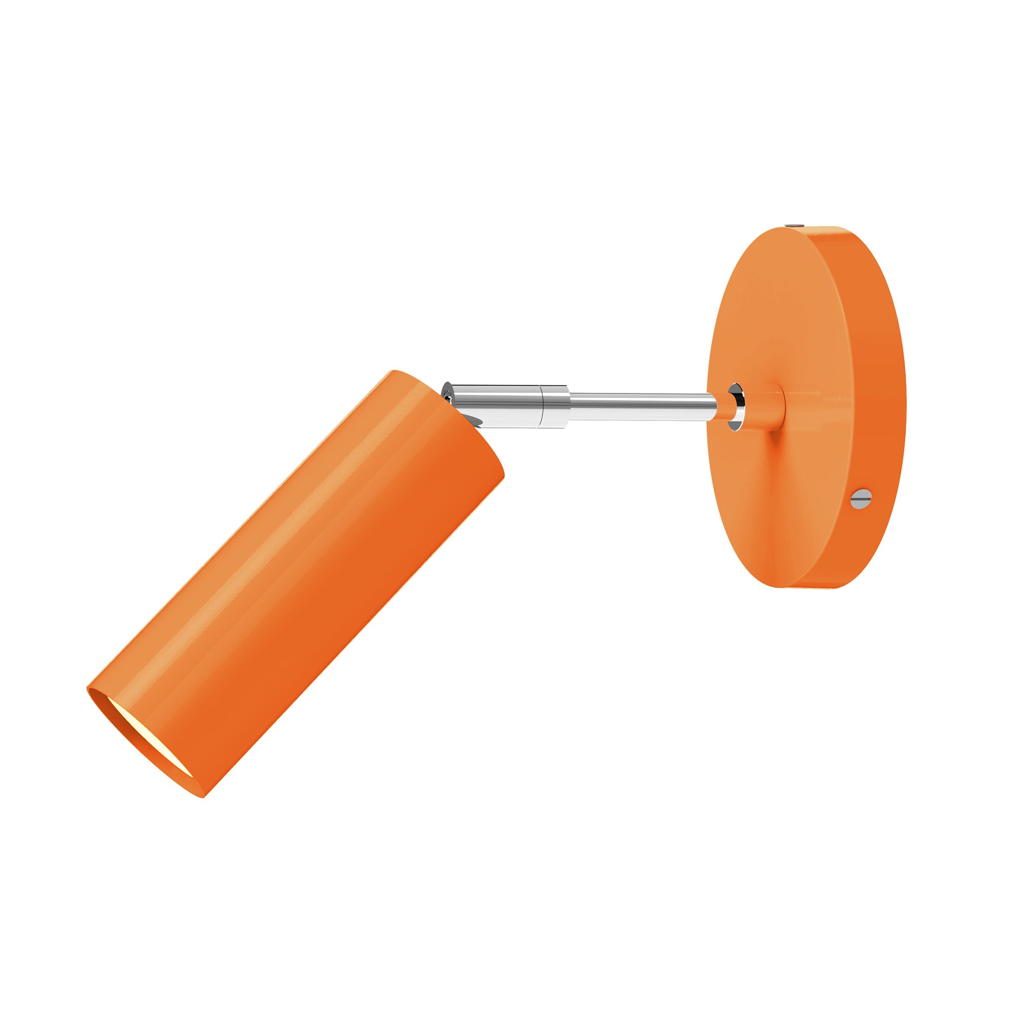 nickel orange color reader sconce - 3" arm dutton brown lighting