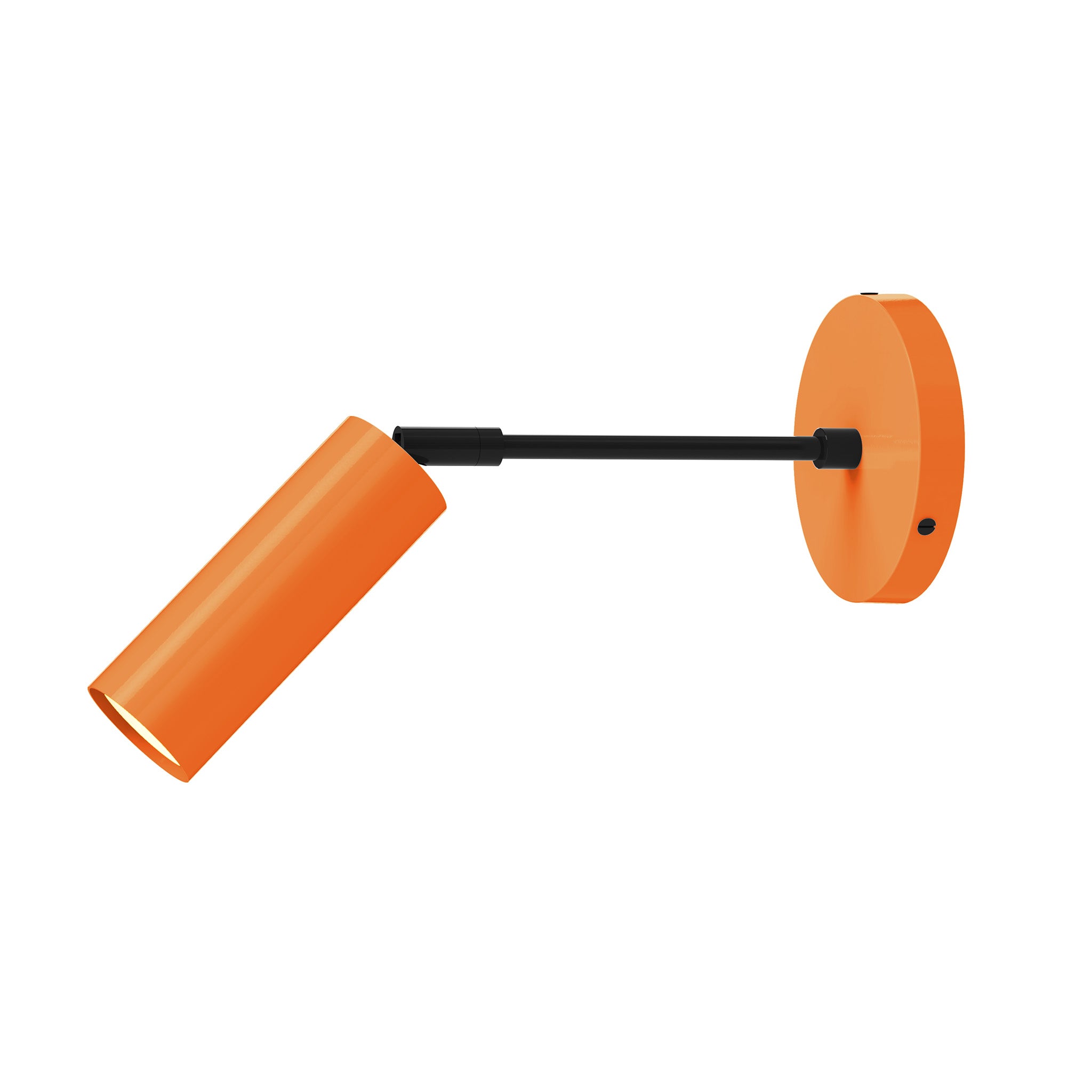 black orange color reader sconce - 6" arm dutton brown lighting