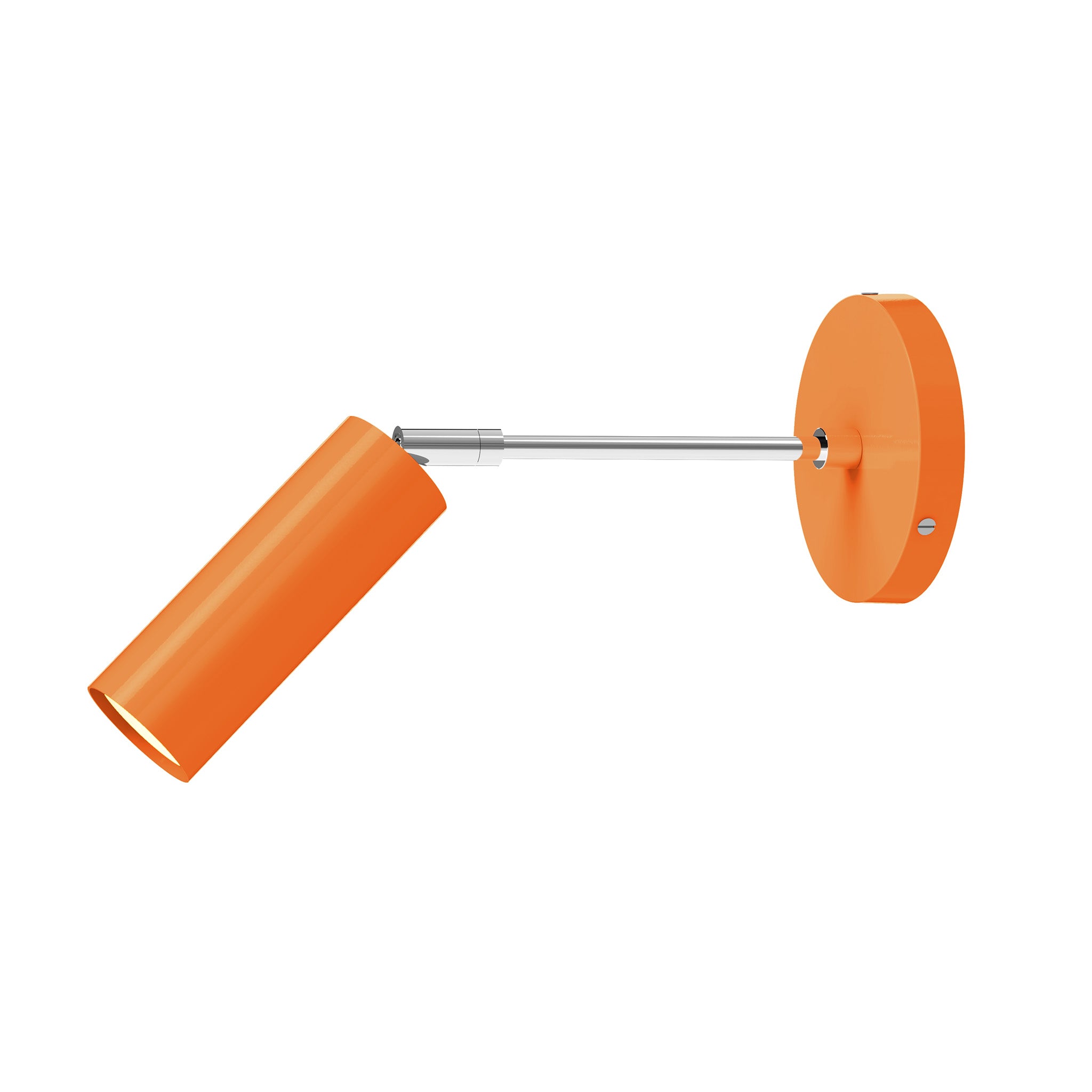 nickel orange color reader sconce - 6" arm dutton brown lighting