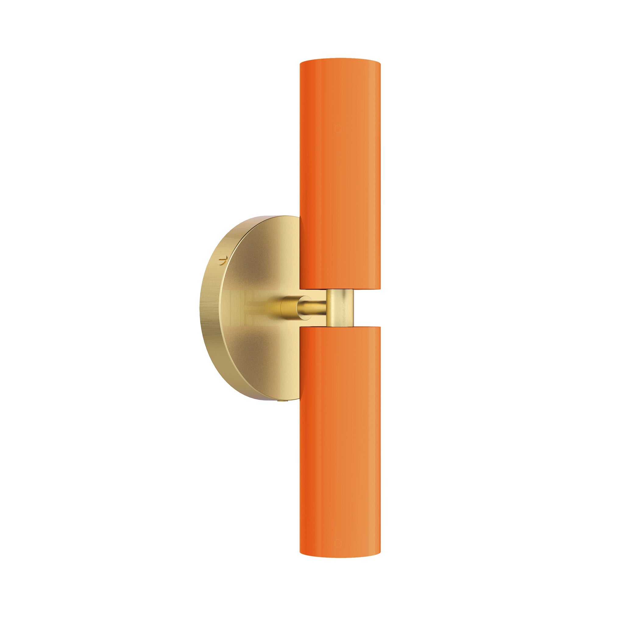 brass orange color ruler sconce dutton brown lighting