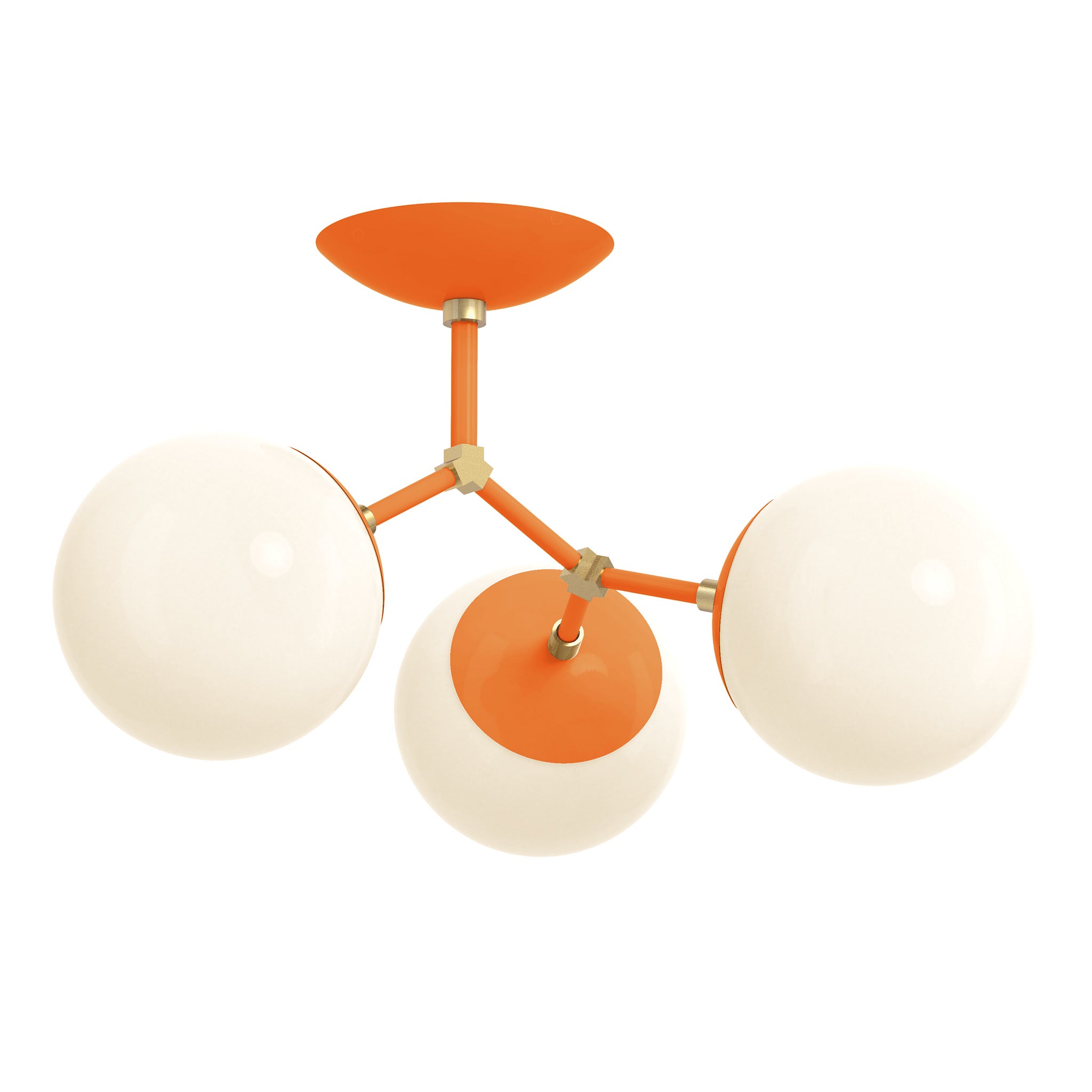brass orange color supreme flush mount dutton brown lighting