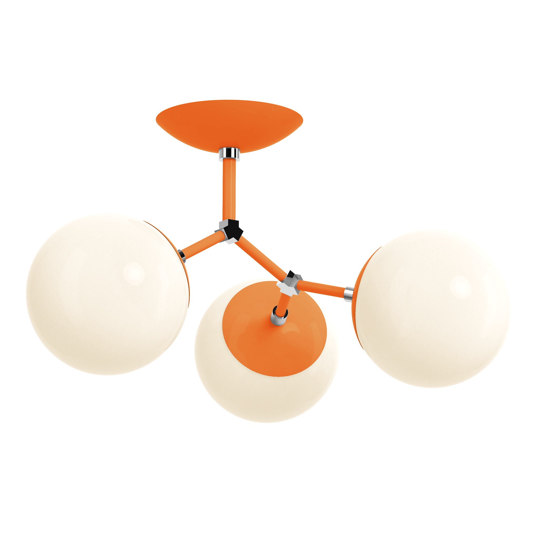 nickel orange color supreme flush mount dutton brown lighting