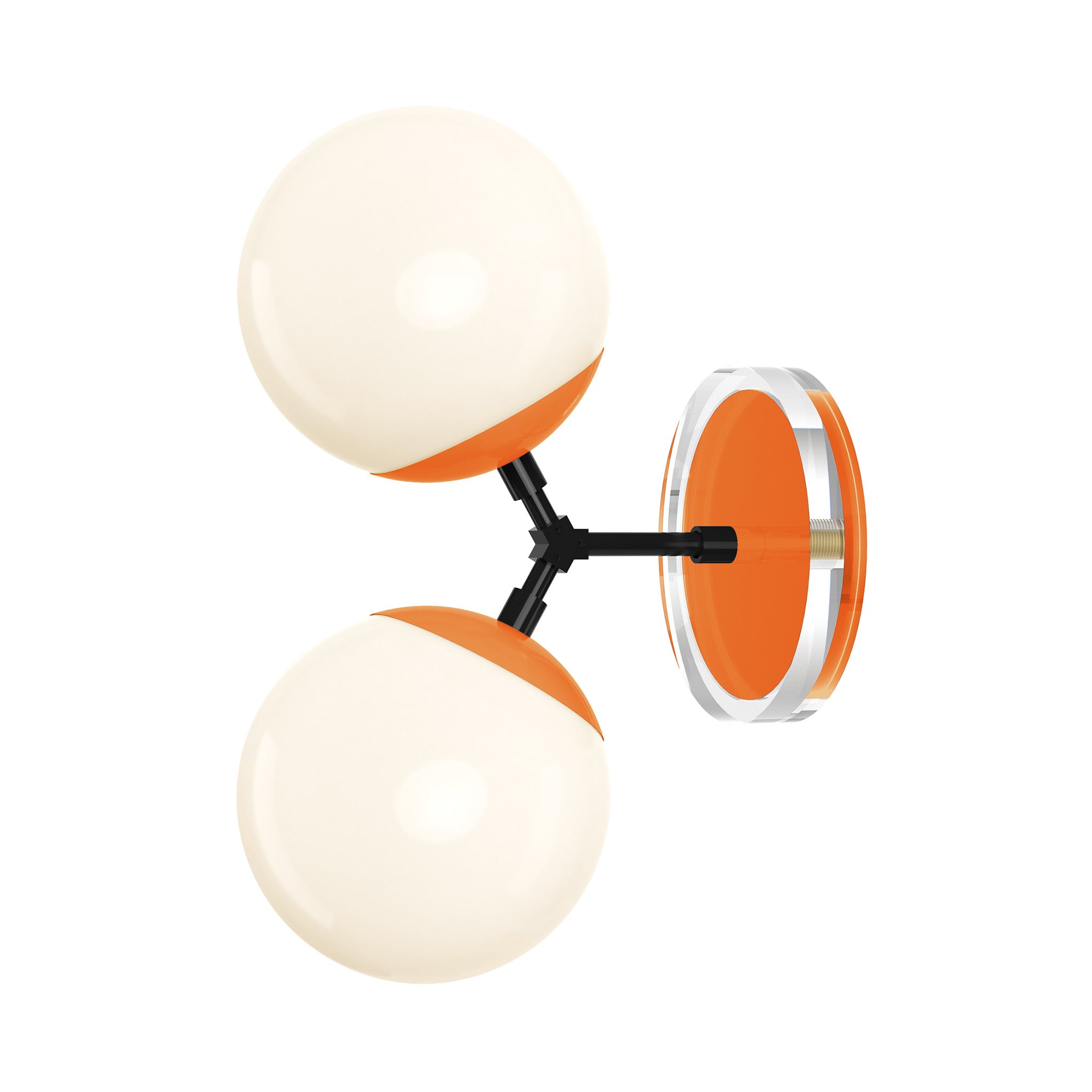 black orange color visage sconce 6" dutton brown lighting
