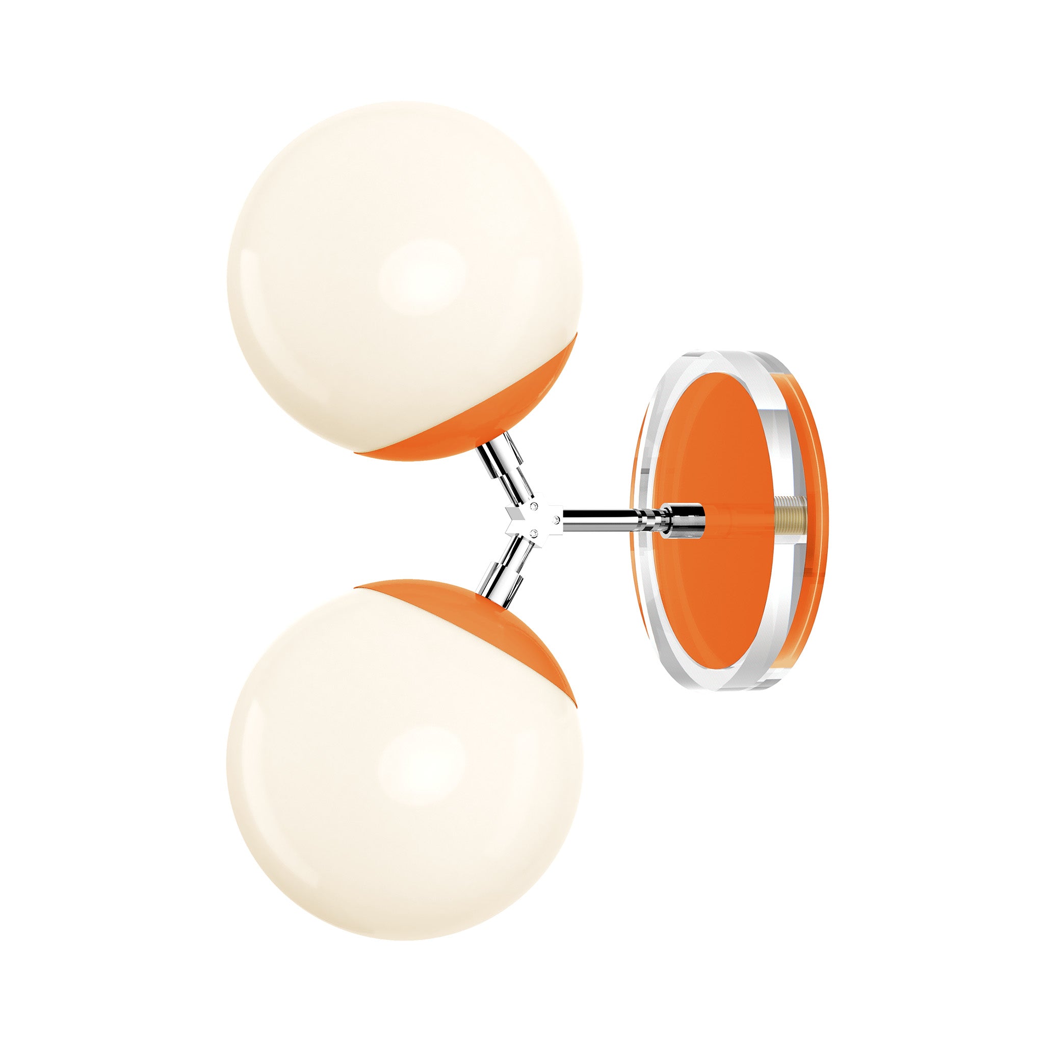 nickel orange color visage sconce 6" dutton brown lighting