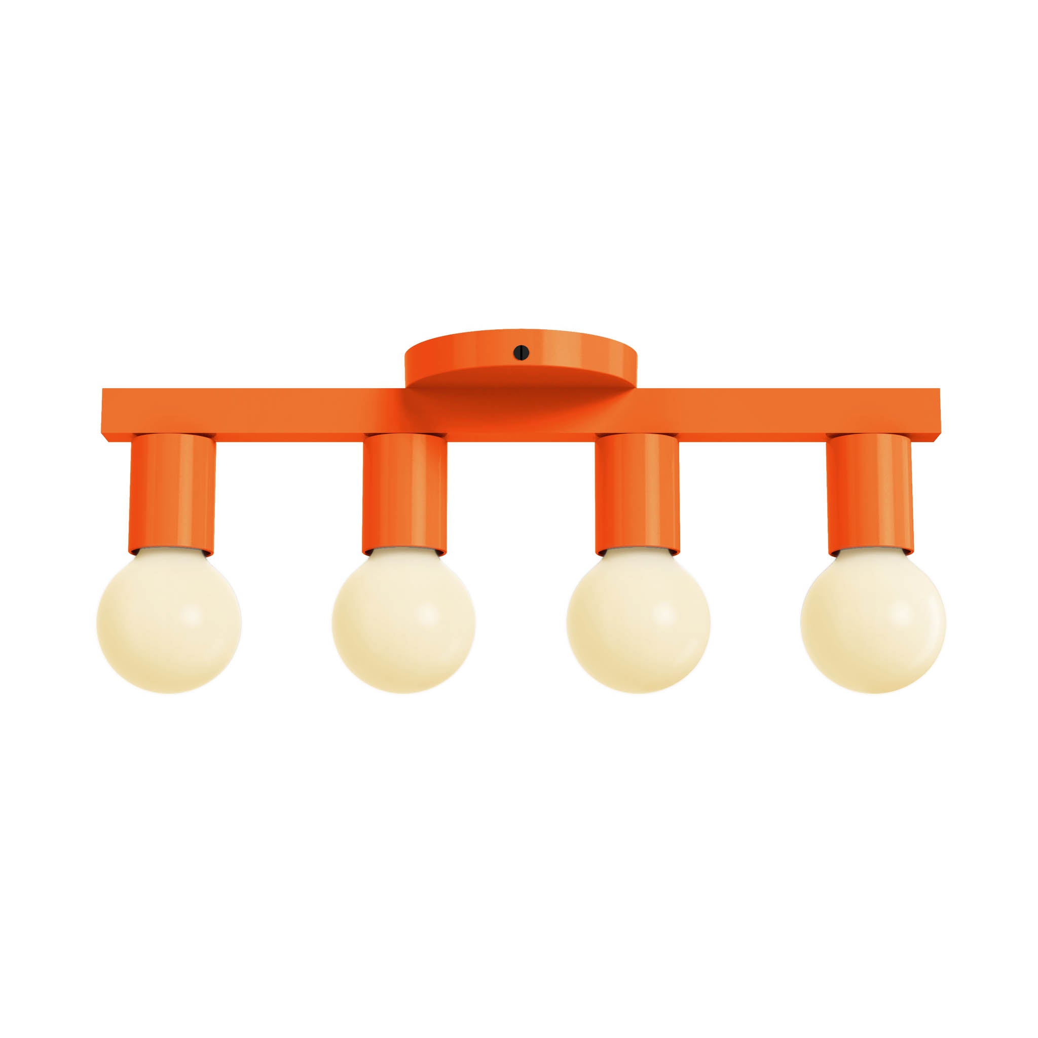 Black and orange vogue 4 flush mount dutton brown lighting