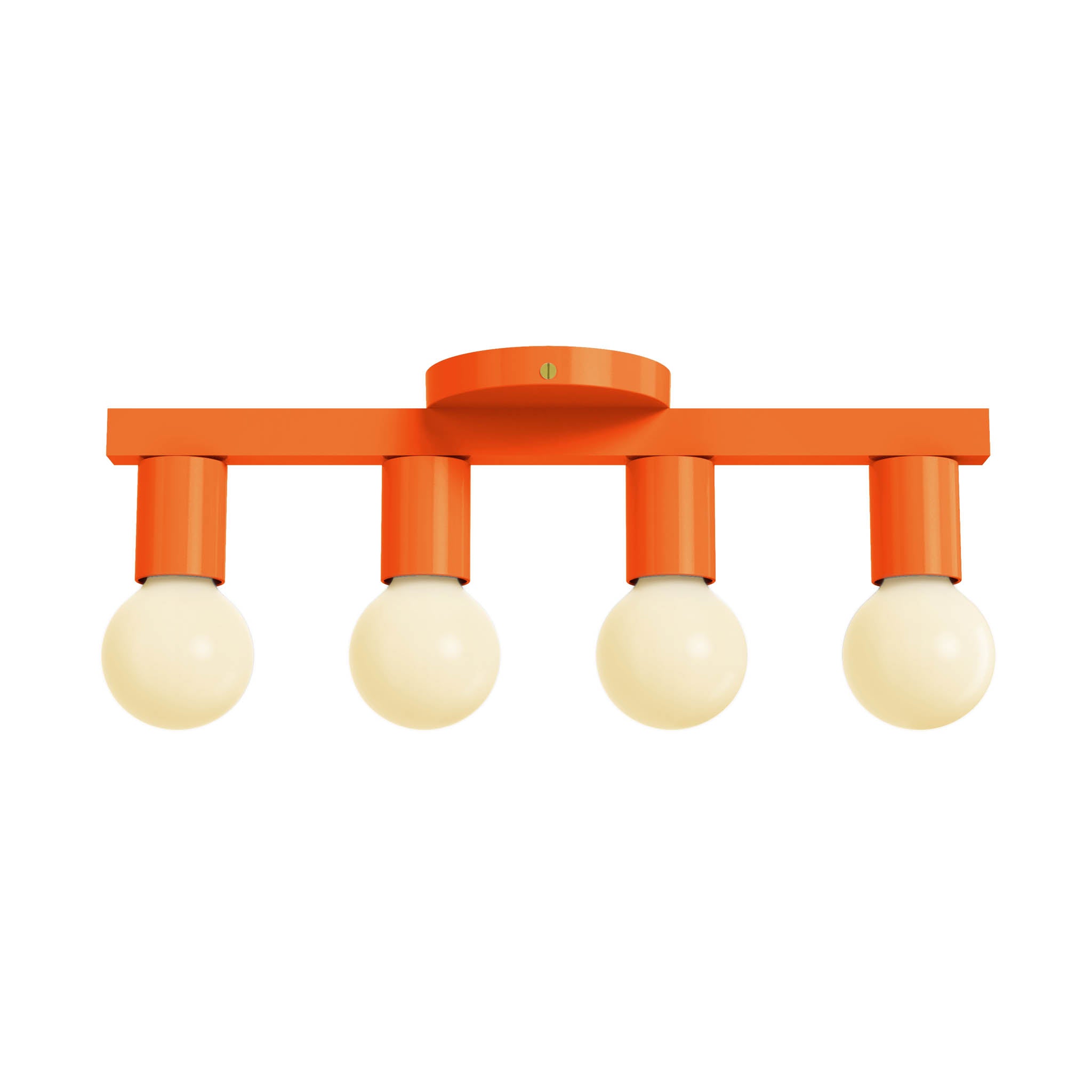 Brass and orange vogue 4 flush mount dutton brown lighting