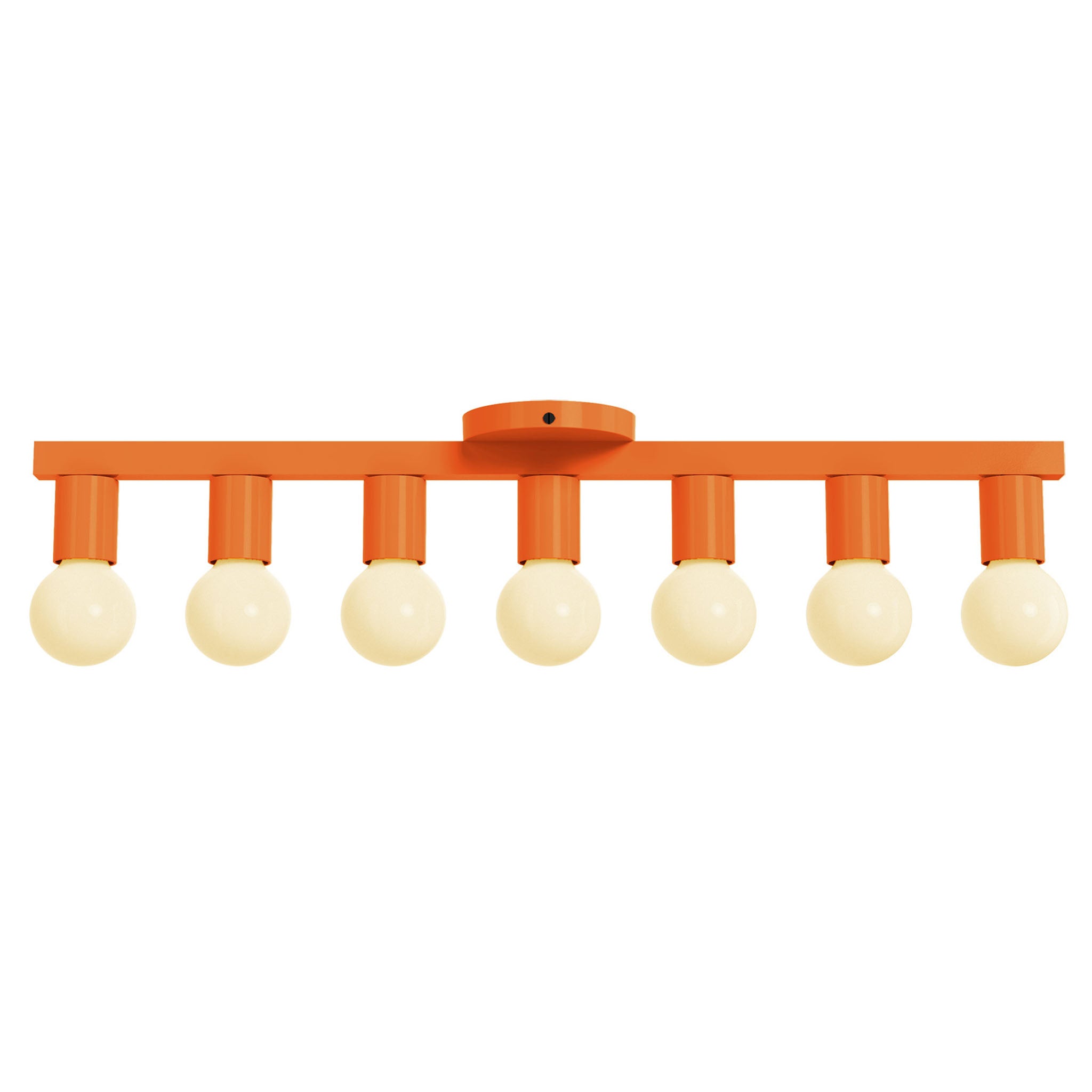 black and orange vogue 7 color flush mount dutton brown lighting