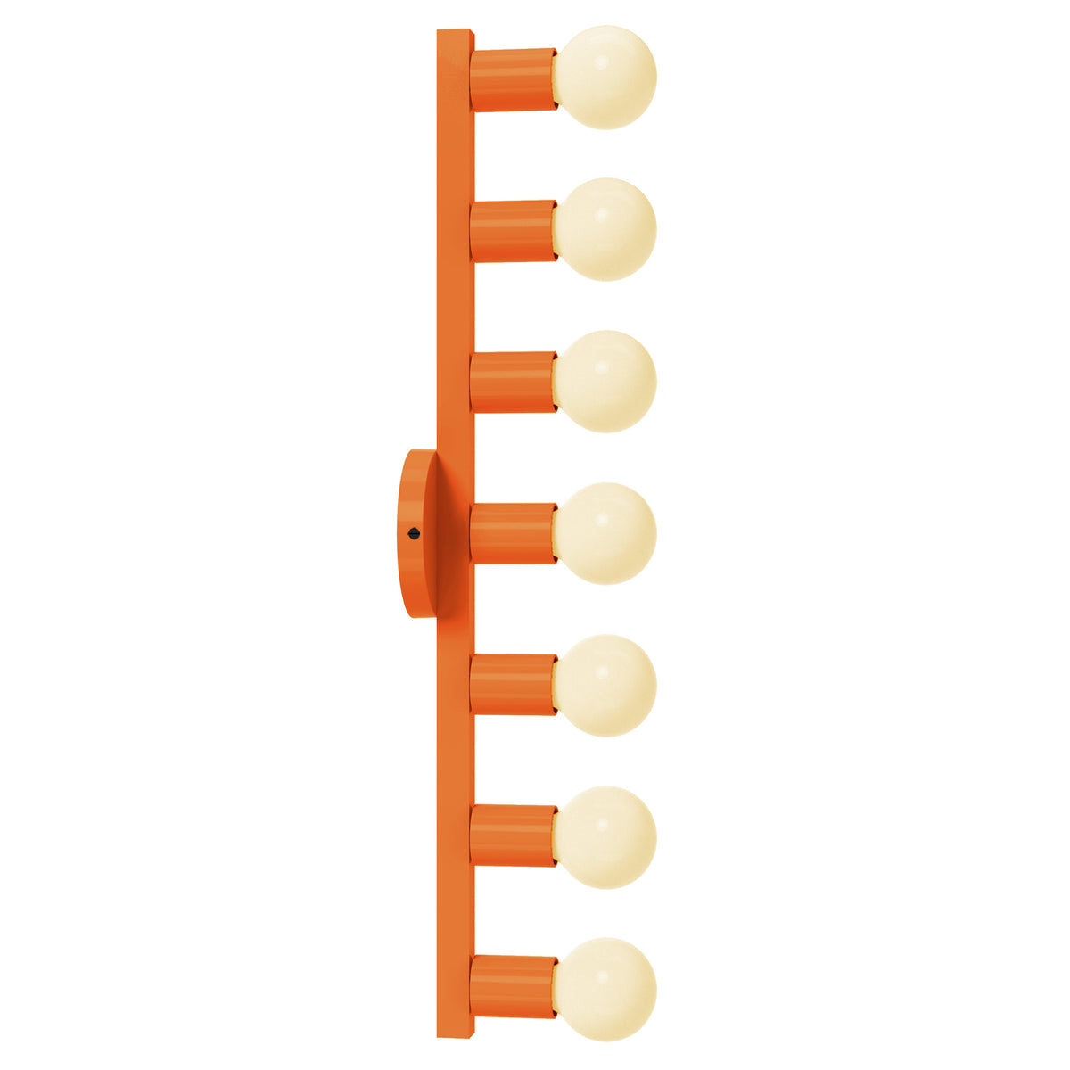 black and orange vogue 7 color sconce dutton brown lighting