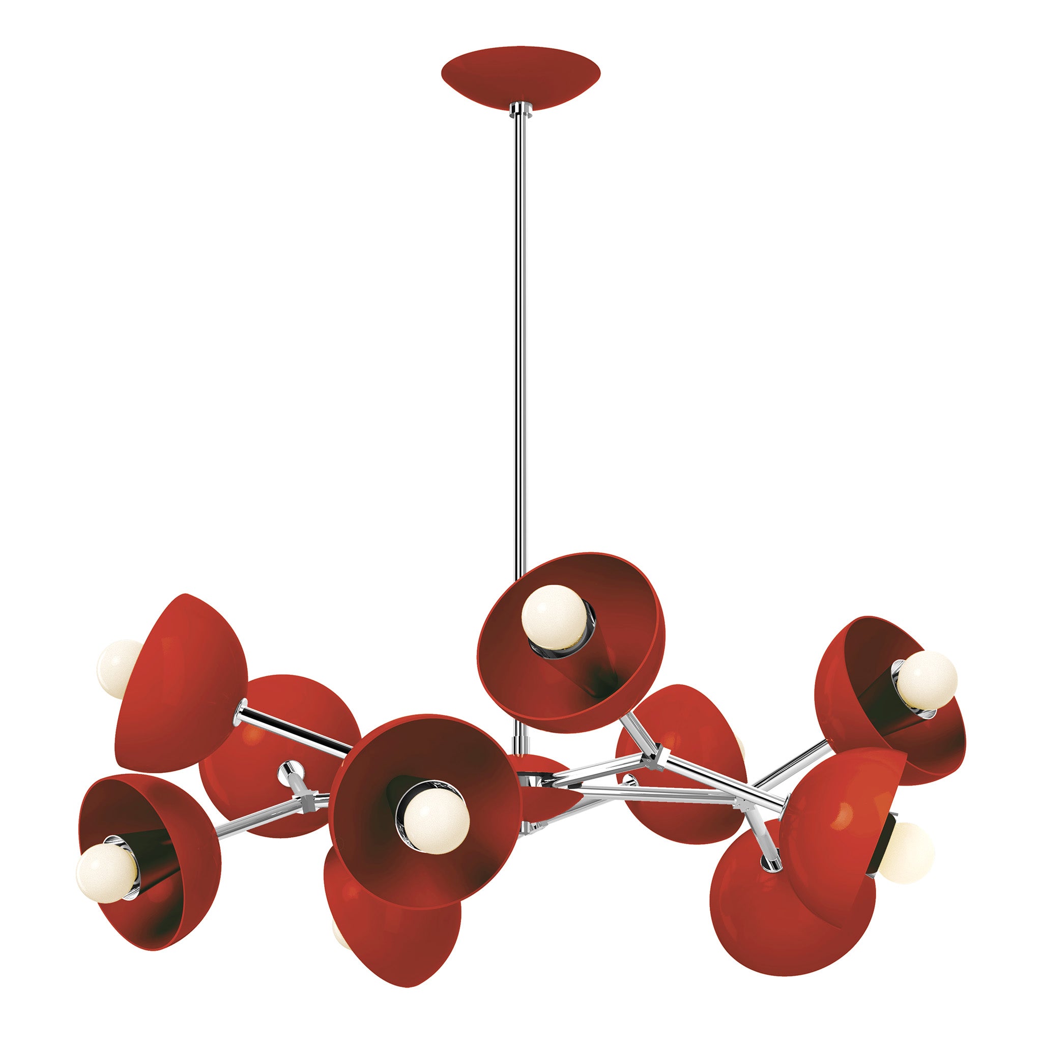 nickel riding hood red color alegria chandelier 30" dutton brown lighting