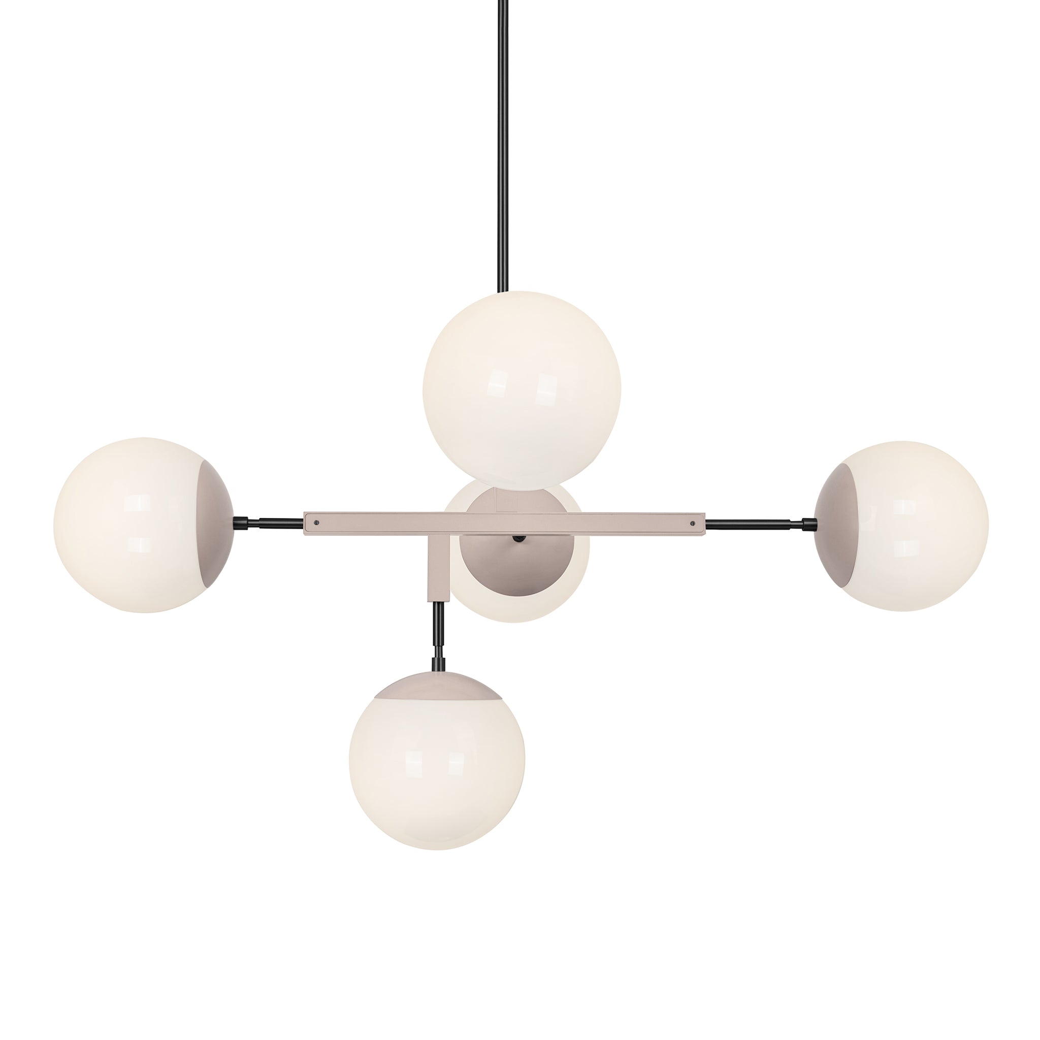 Black and barely color Big Prisma chandelier 42" Dutton Brown lighting