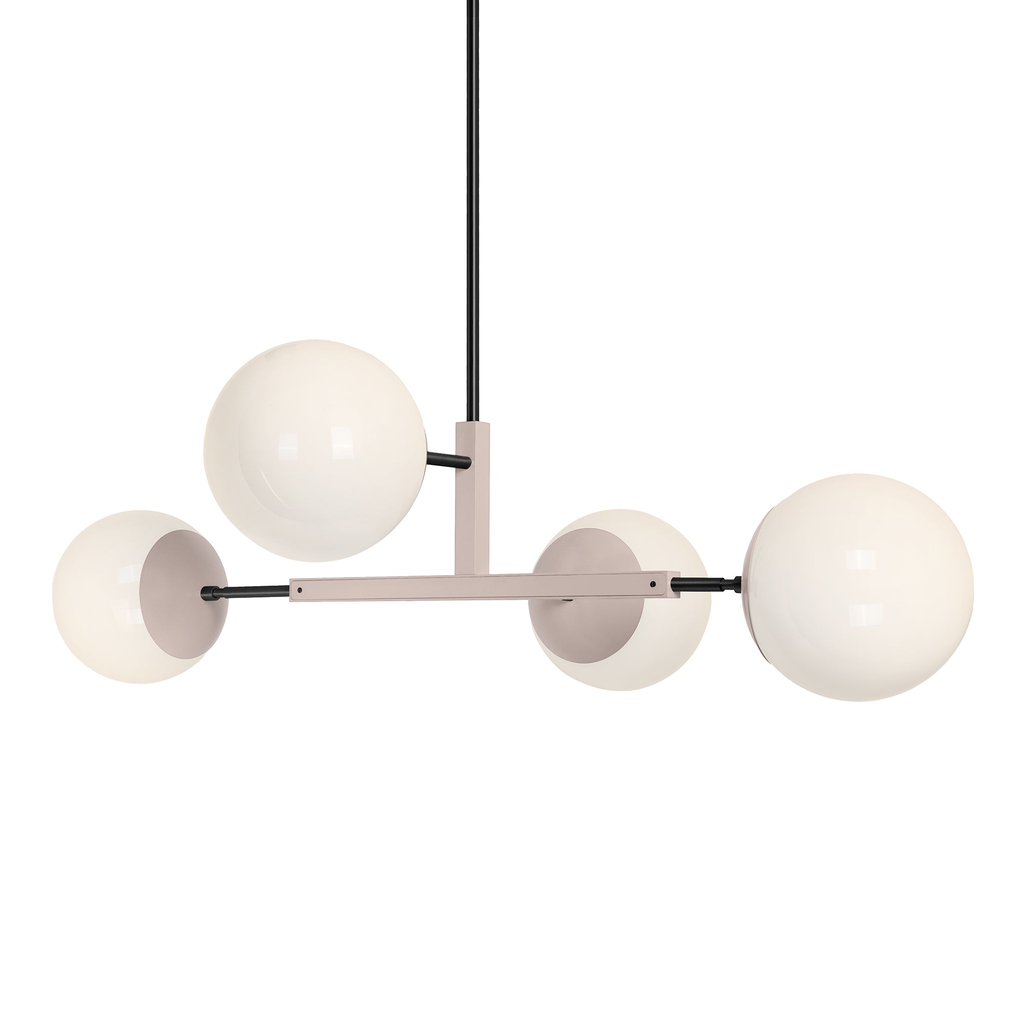 Black and barely color Big Status chandelier 42" Dutton Brown lighting