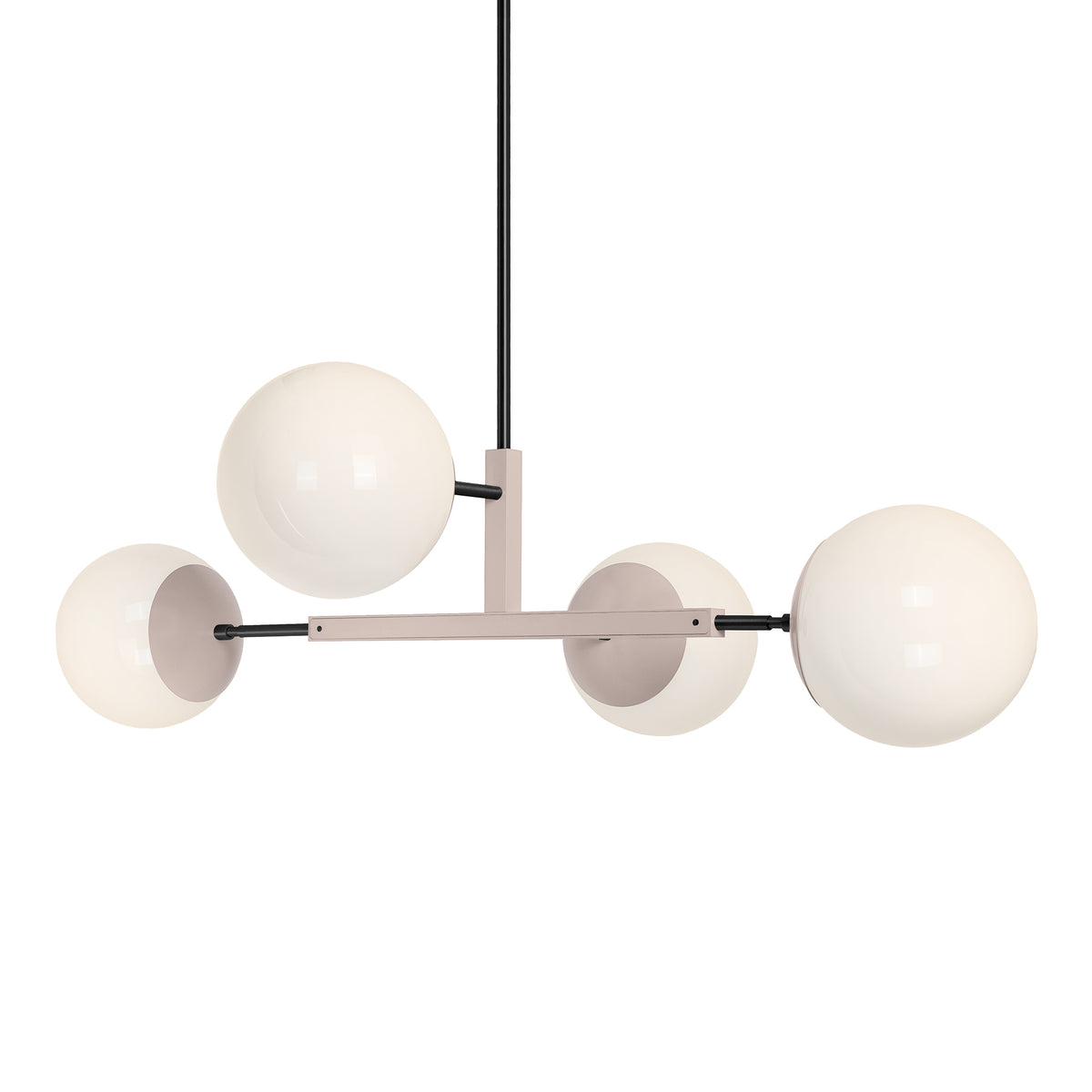 Black and barely color Big Status chandelier 42" Dutton Brown lighting