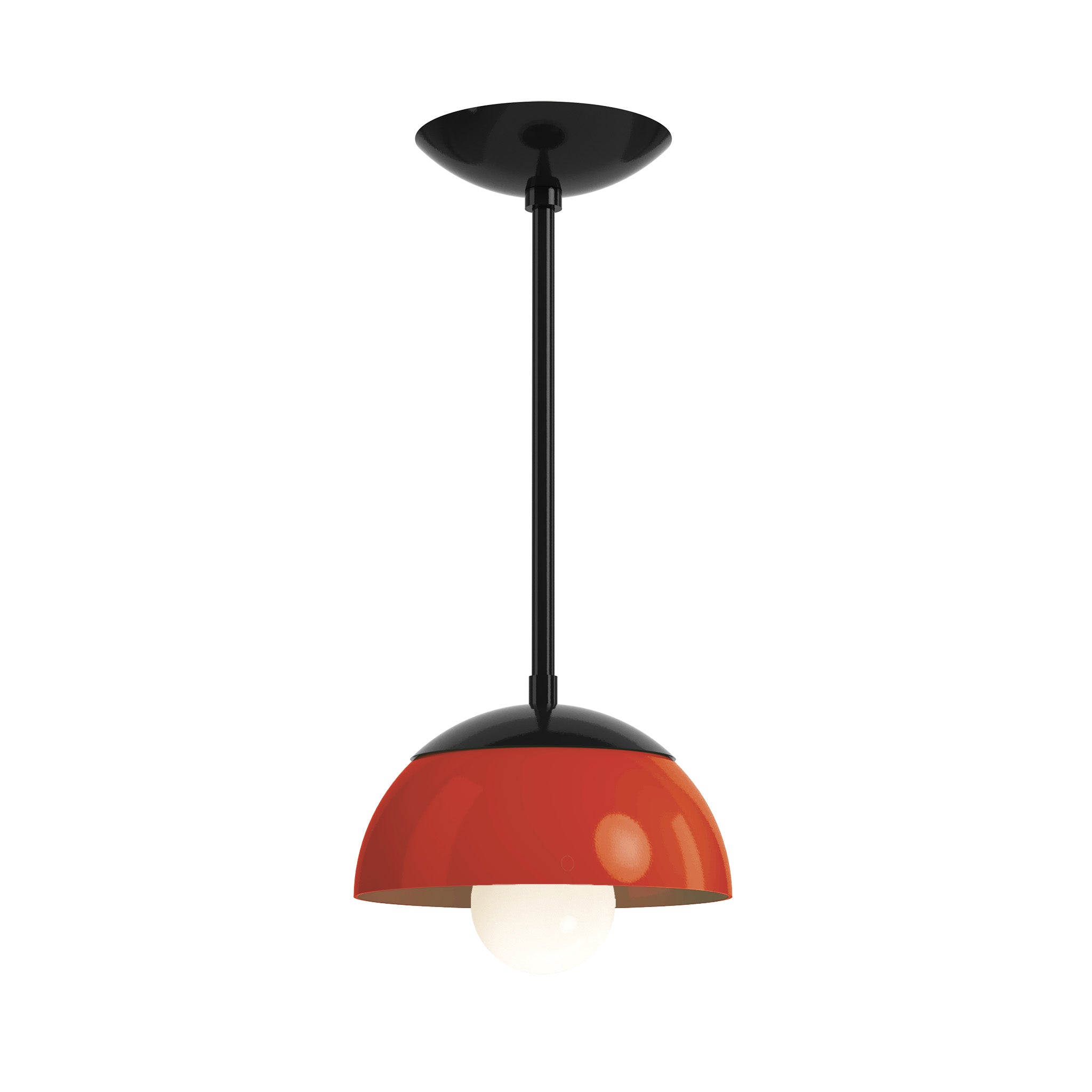 black riding hood red color cadbury pendant 8" dutton brown lighting
