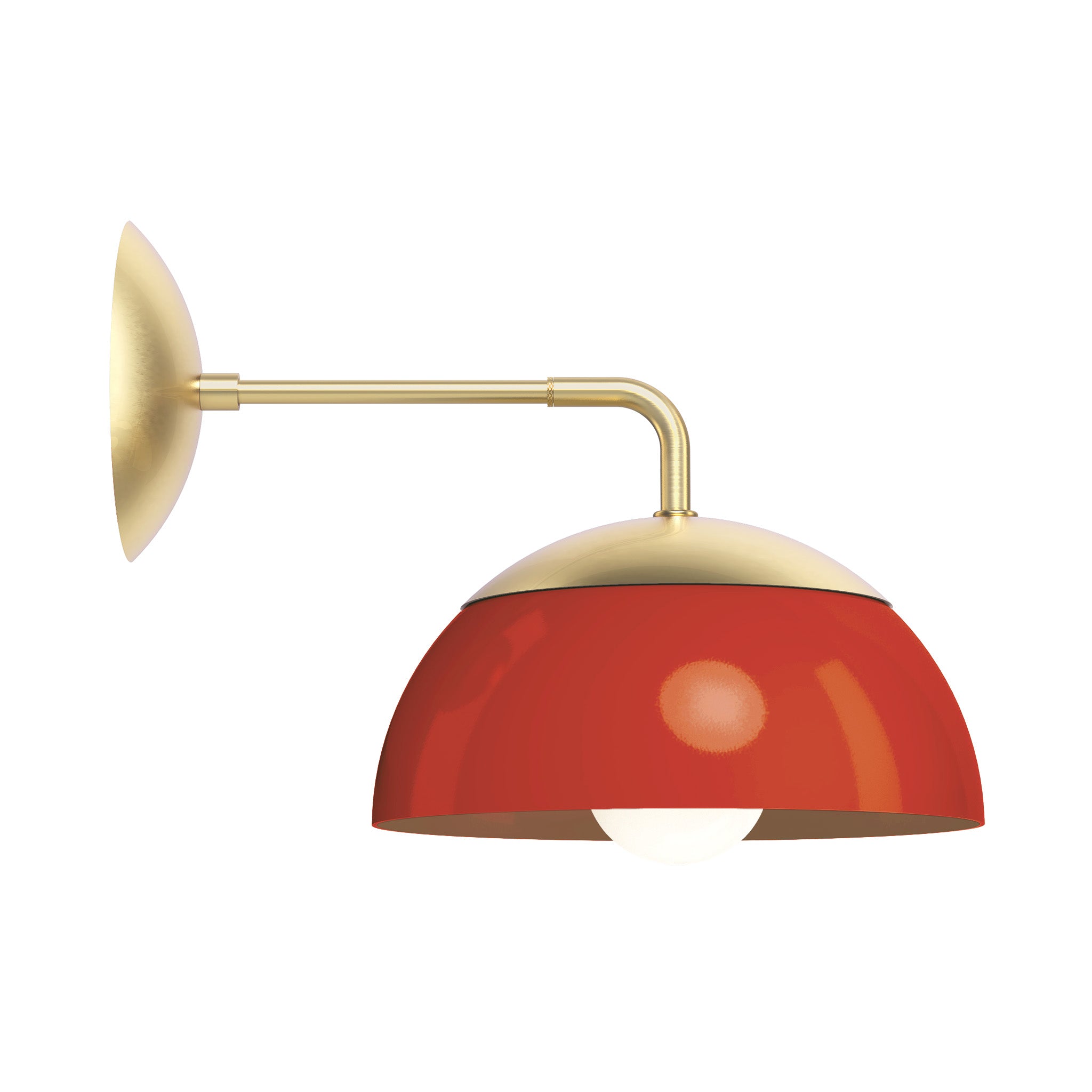brass riding hood red color cadbury sconce 10" dutton brown lighting