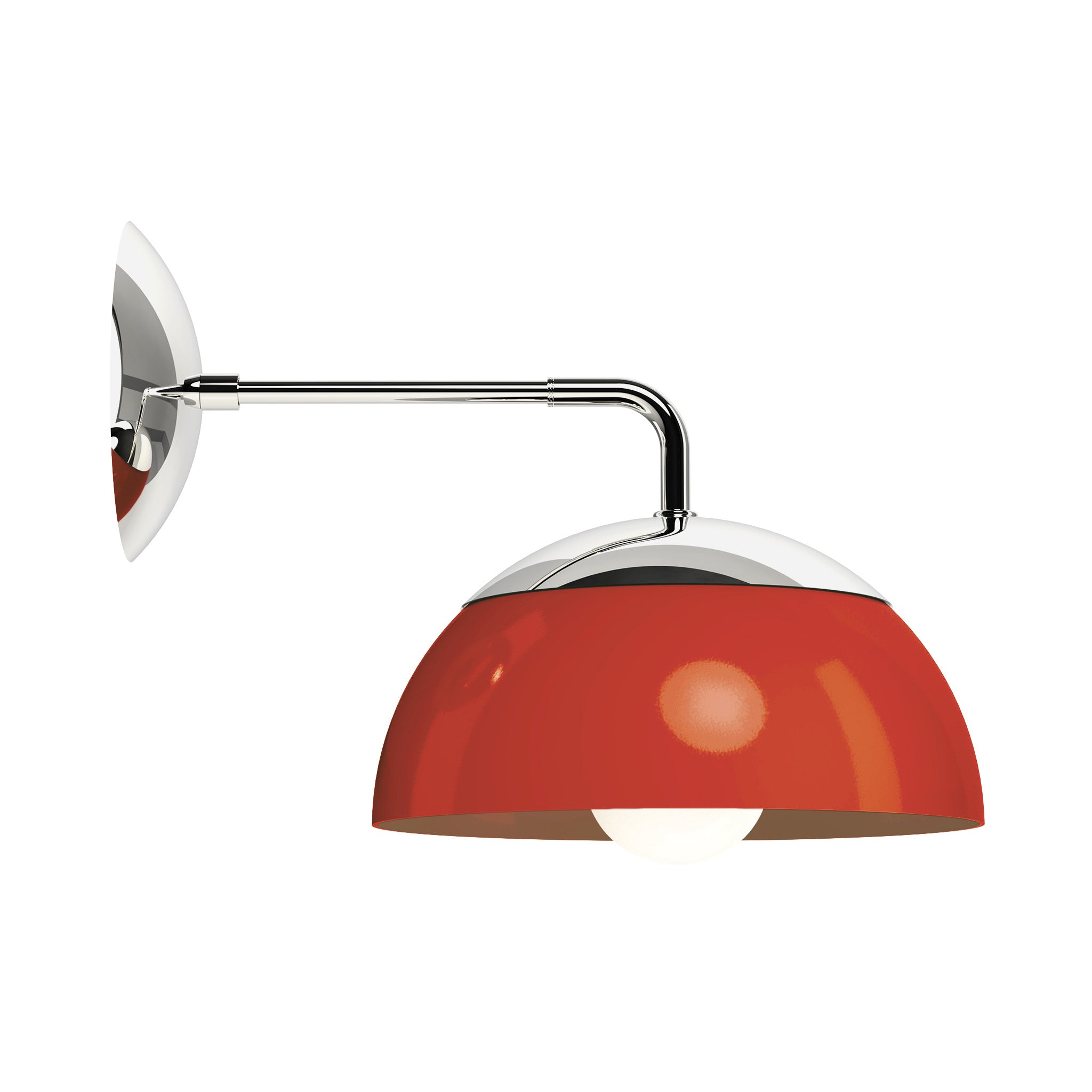 nickel riding hood red color cadbury sconce 10" dutton brown lighting