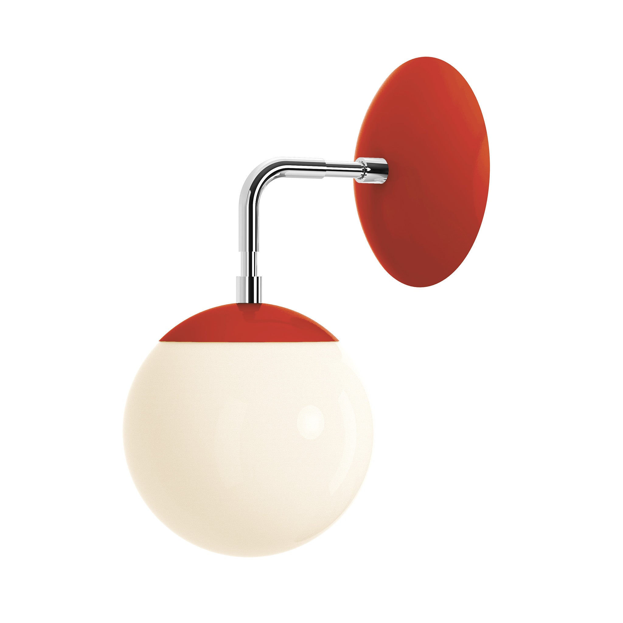 nickel riding hood red color cap sconce 6" dutton brown lighting
