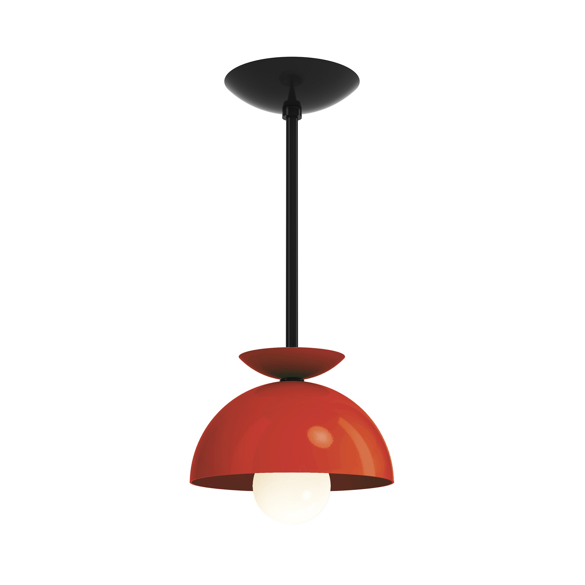 black riding hood red color echo pendant 8" dutton brown lighting