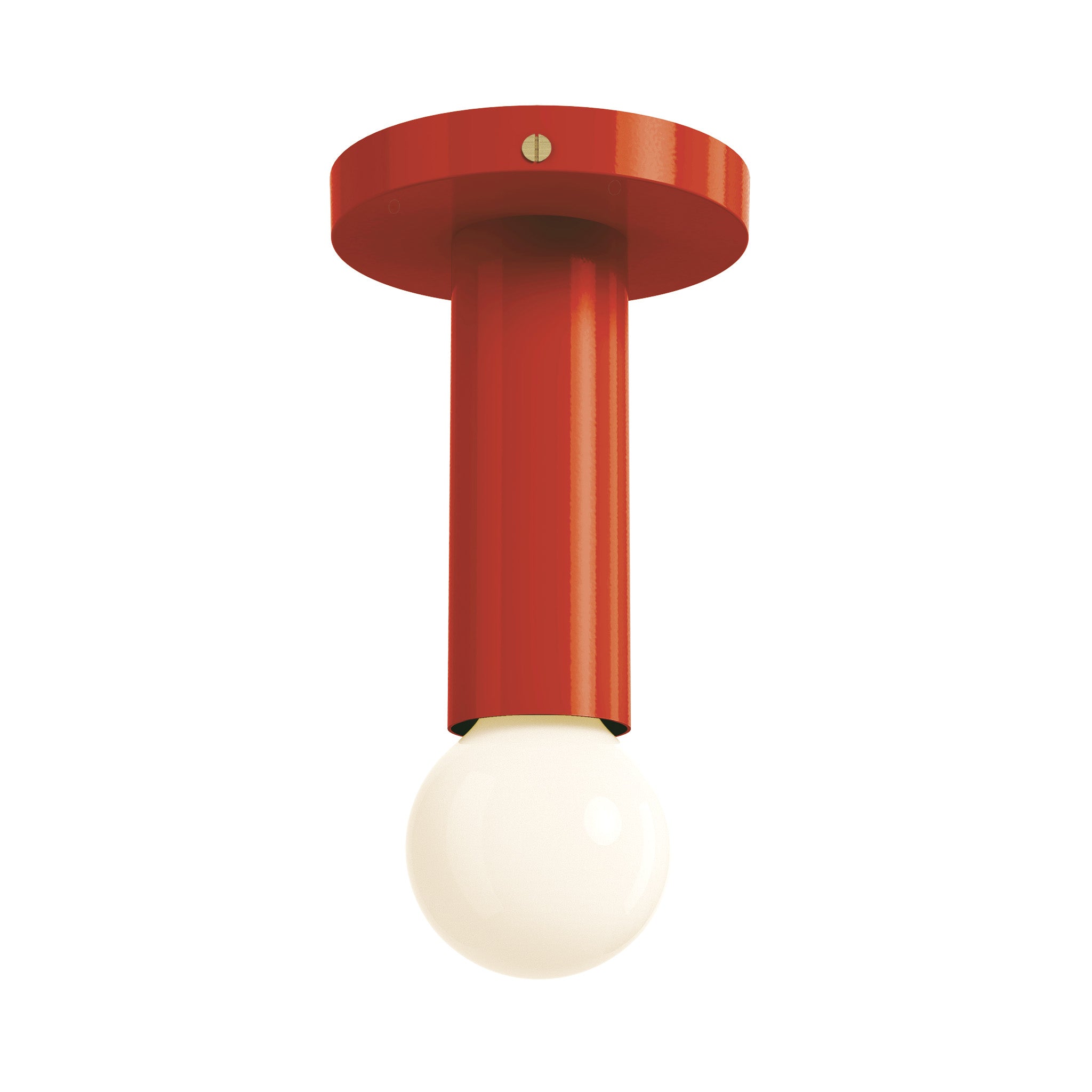 brass riding hood red color eureka flush mount lighting dutton brown