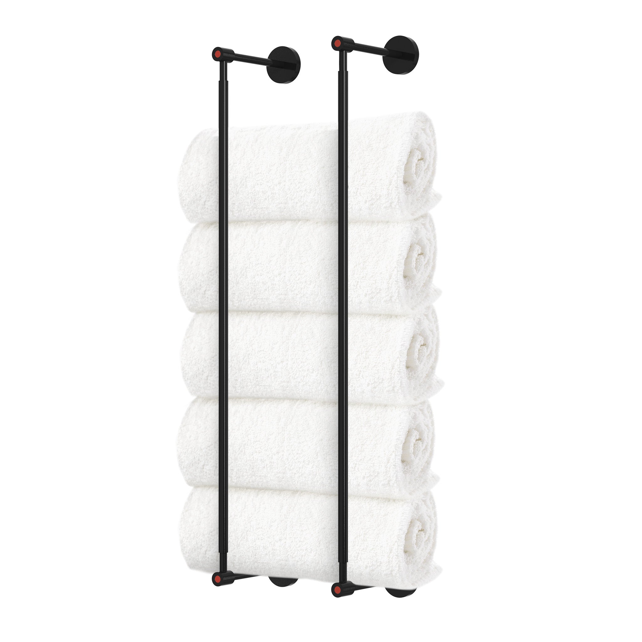Black and riding hood red head towel rack 24 inch dutton brown hardware
