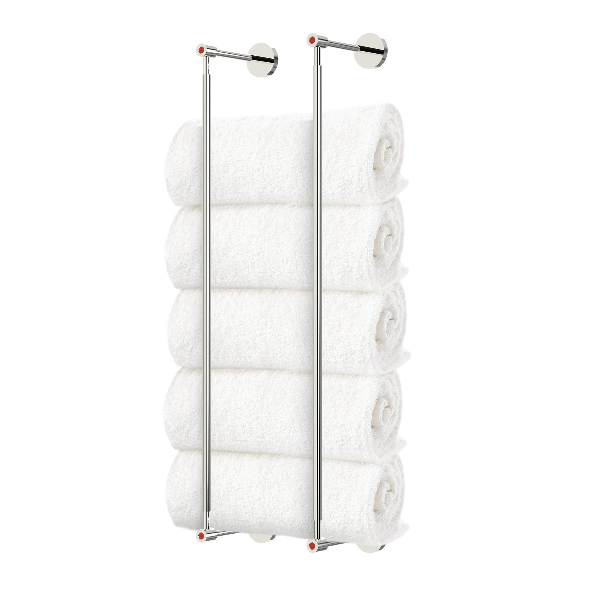 Nickel and riding hood red head towel rack 24 inch dutton brown hardware