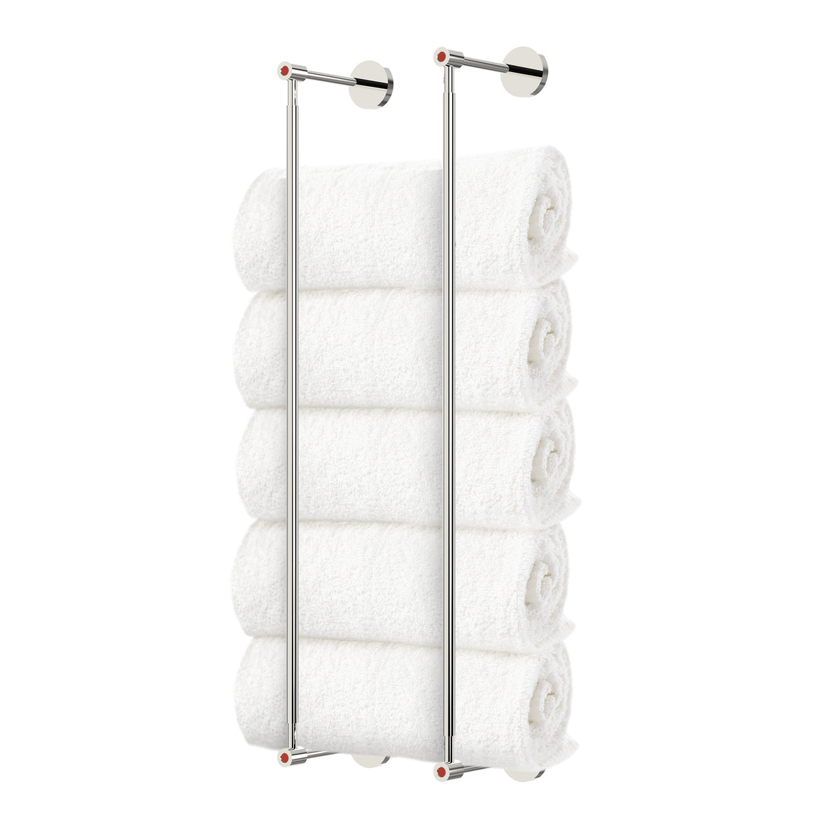 Nickel and riding hood red head towel rack 24 inch dutton brown hardware
