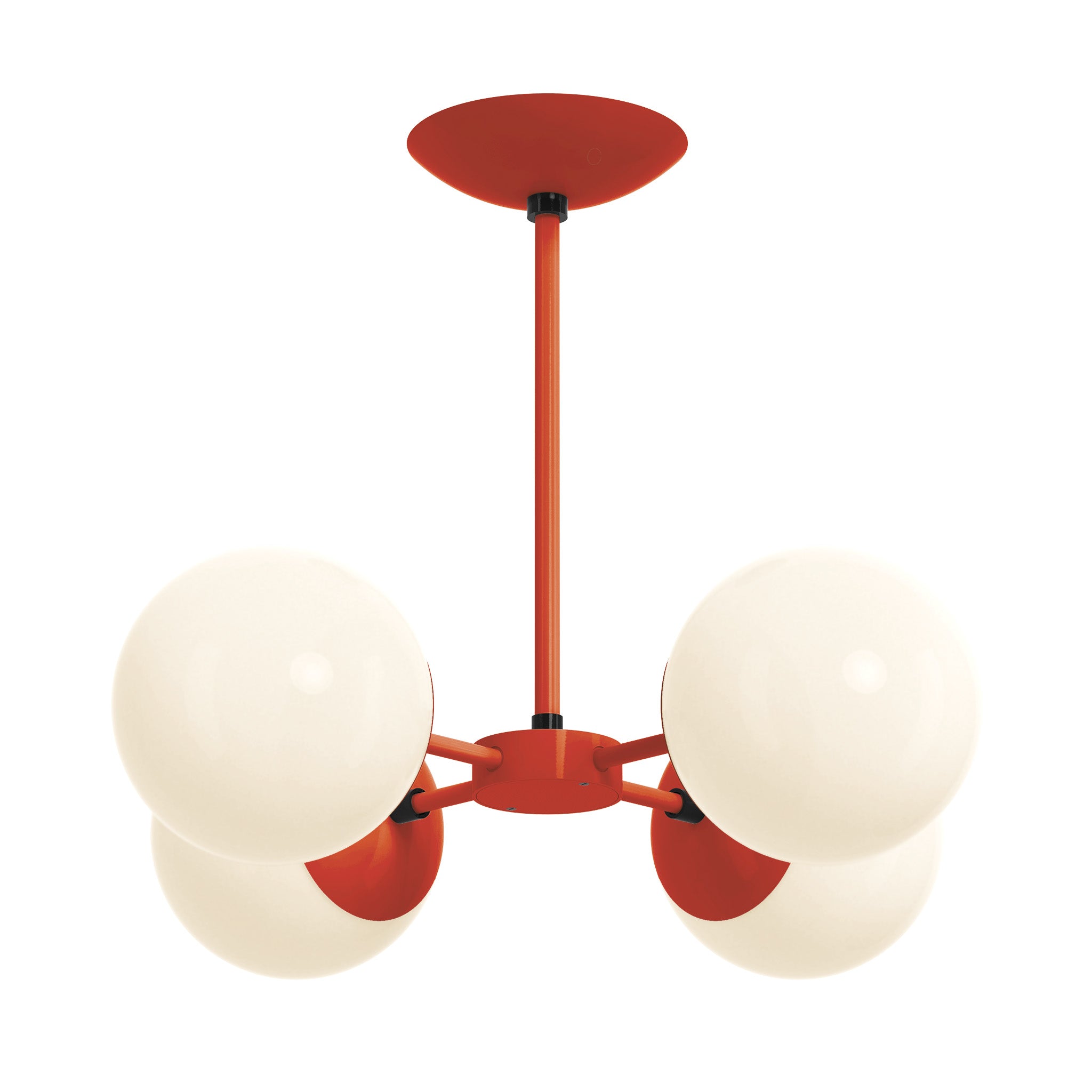 black and riding hood red color orbi flush mount dutton brown lighting
