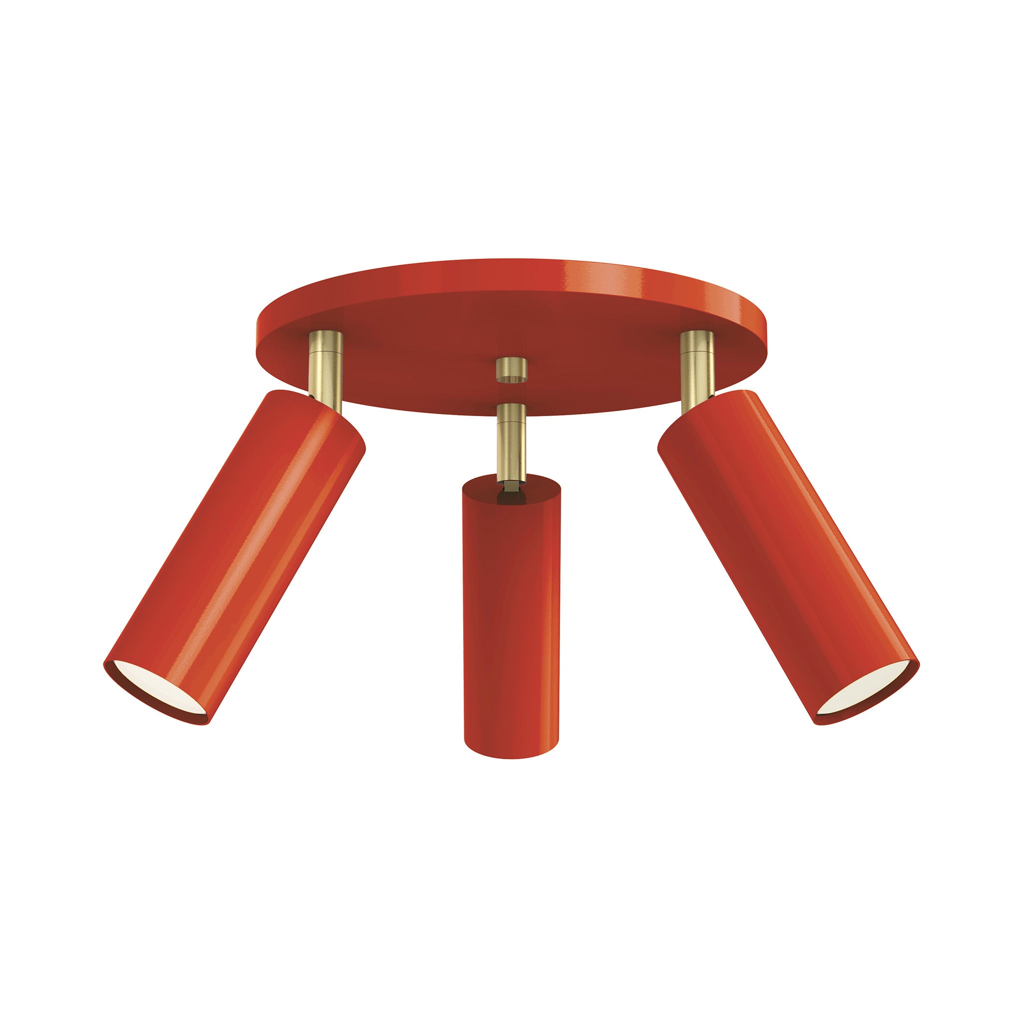 brass riding hood red color pose flush mount dutton brown lighting