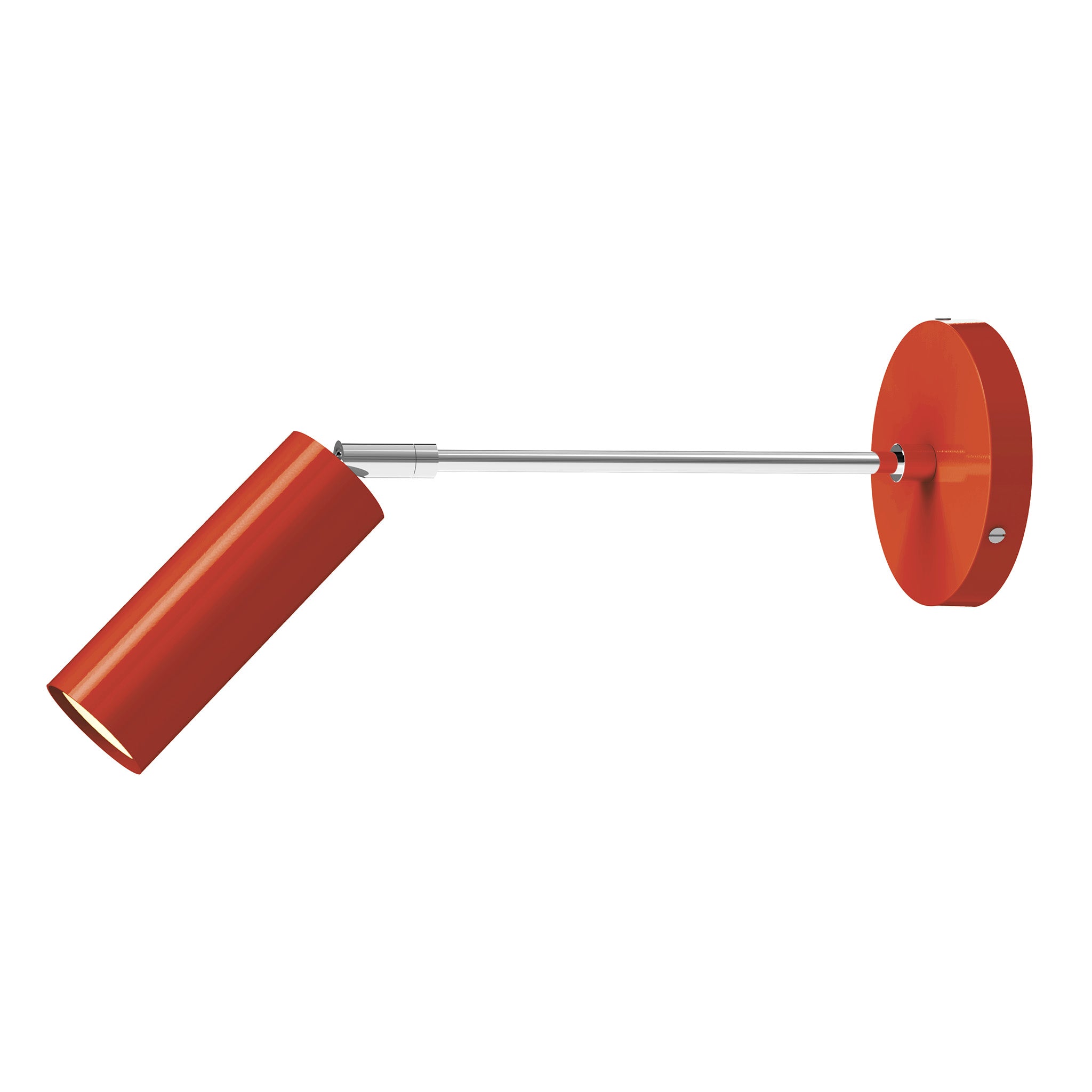 nickel riding hood red color reader sconce - 10" arm dutton brown lighting