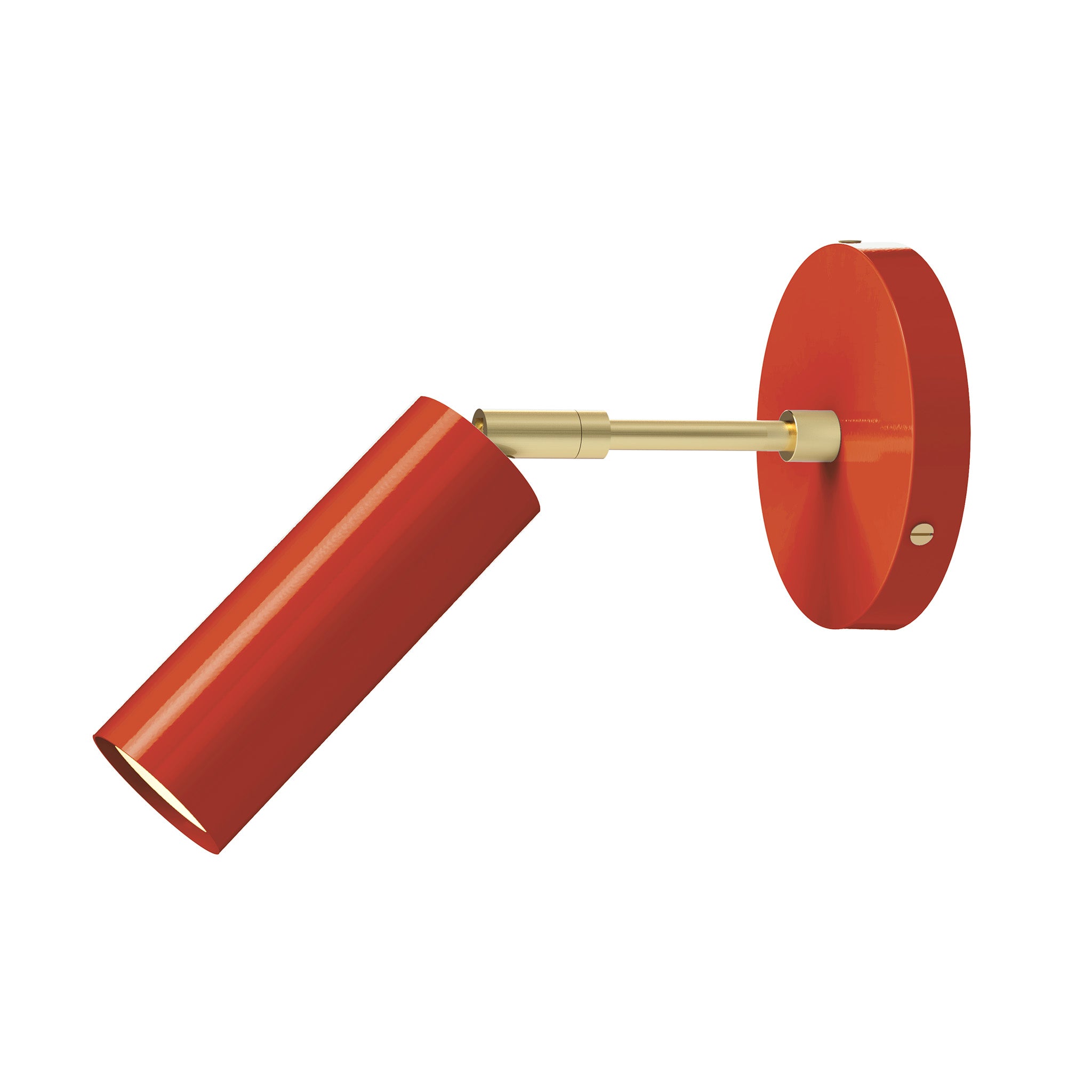 brass riding hood red color reader sconce - 3" arm dutton brown lighting