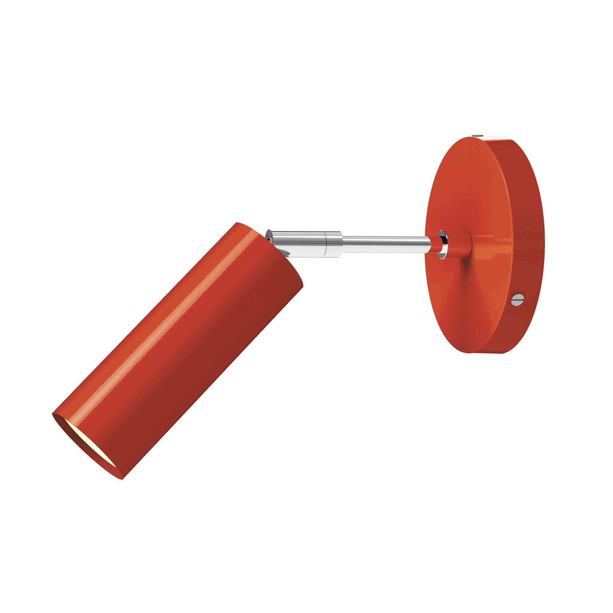 nickel riding hood red color reader sconce - 3" arm dutton brown lighting